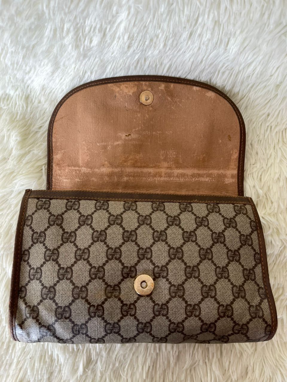 Gucci × Vintage Gucci GG Sherry Line Clutch Bag Size ONE SIZE - 18 Thumbnail