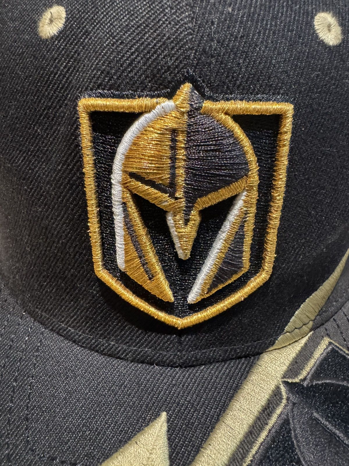 NHL Las Vegas Golden Knights Retro Snapback Hat Black Gold Size ONE SIZE - 3 Thumbnail