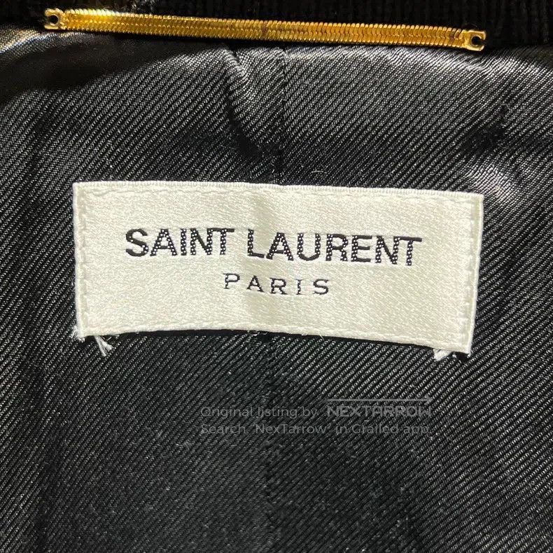 Saint Laurent Paris Saint Laurent Paris Black and White Patchwork Wool Basebal Size XXS / US 00 / IT 34 - 3 Thumbnail