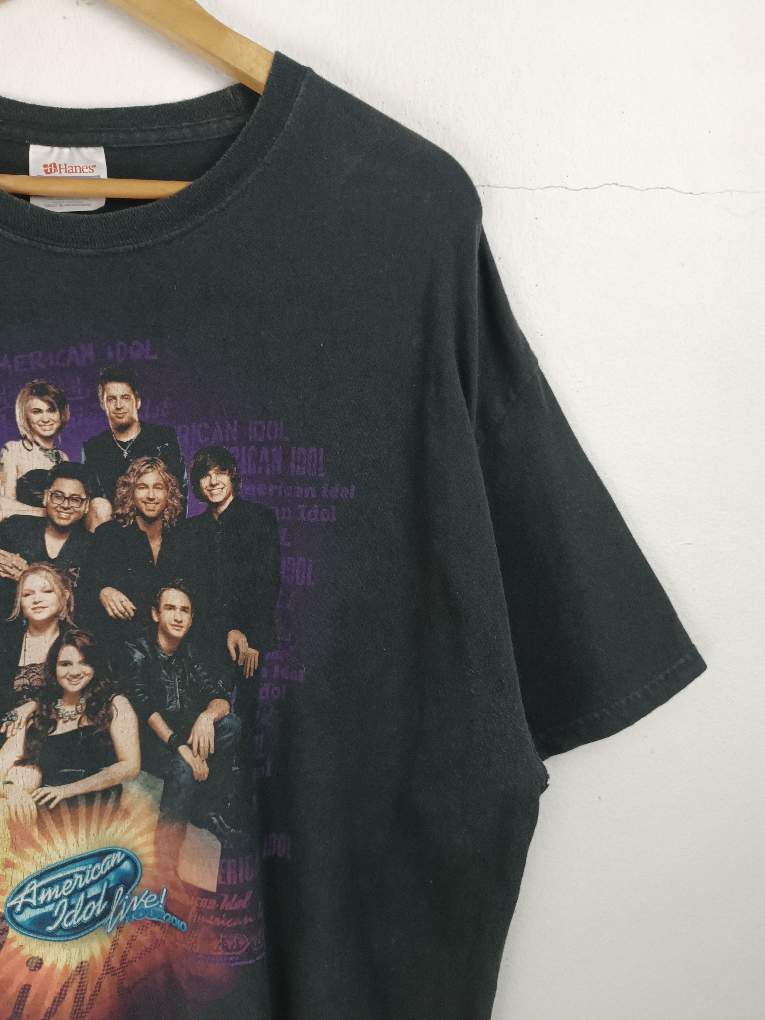 Rap Tees VINTAGE 2010 AMERICAN IDOL LIVE TOUR TS kelly clarkson aiken Size US XL / EU 56 / 4 - 6 Thumbnail
