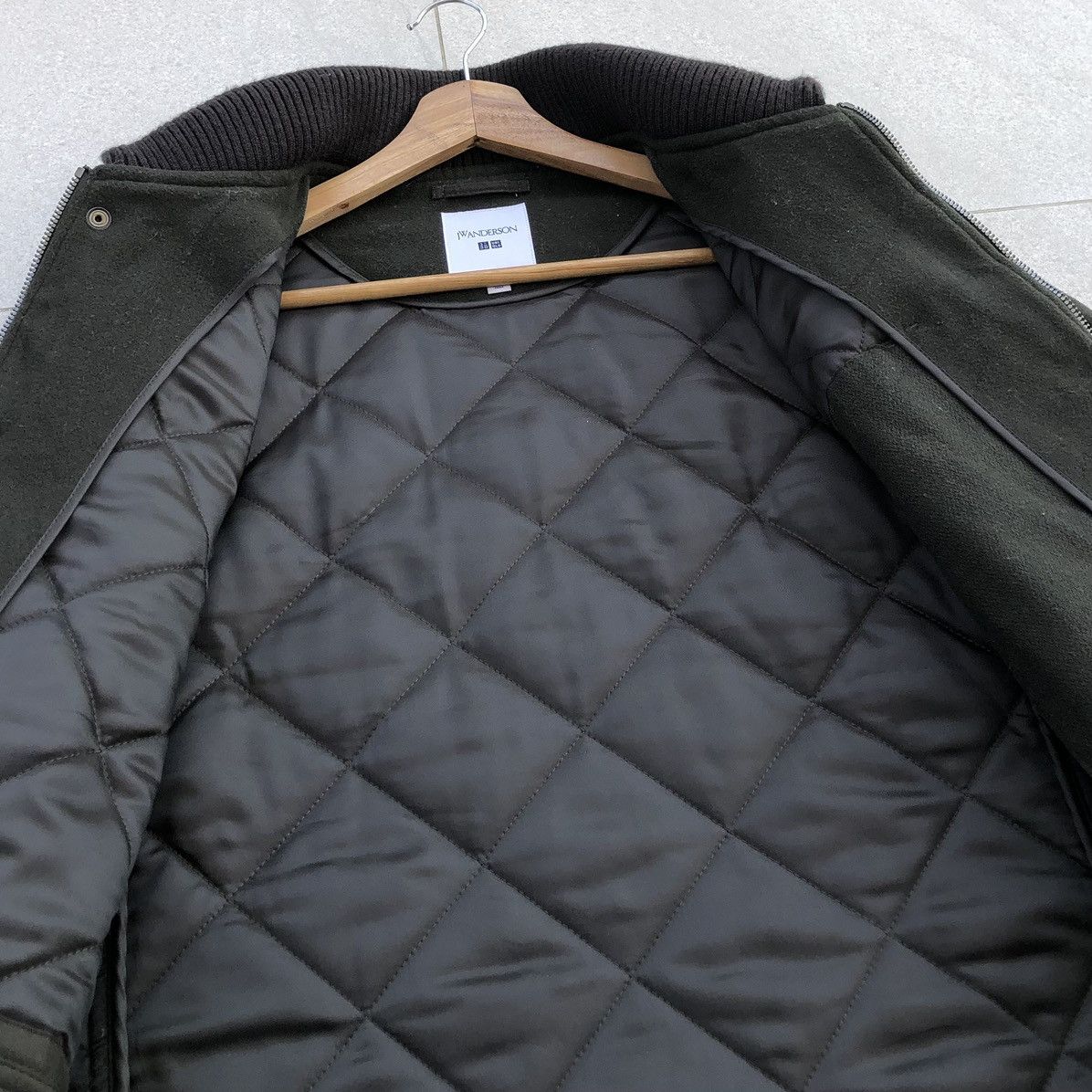 JW Anderson × Uniqlo Uniqlo x JW Anderson Green Wool Blended Quilted Jacket Men's Size US L / EU 52-54 / 3 - 8 Thumbnail