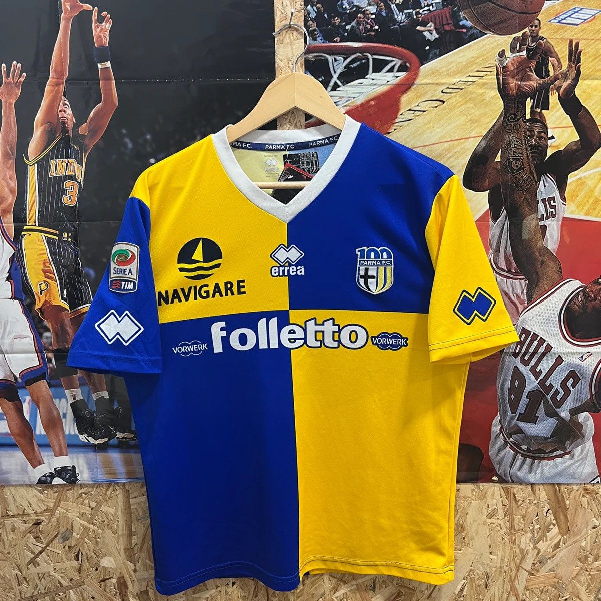 Errea Parma 2013-14 Away Parolo Match Worn Football Jersey Shirt Size US L / EU 52-54 / 3 - 2 Thumbnail