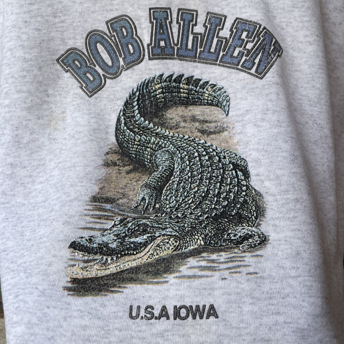 Vintage 🔥Vintage 90s Bob Allen Big Crocodile Sweatshirts Size US M / EU 48-50 / 2 - 4 Thumbnail