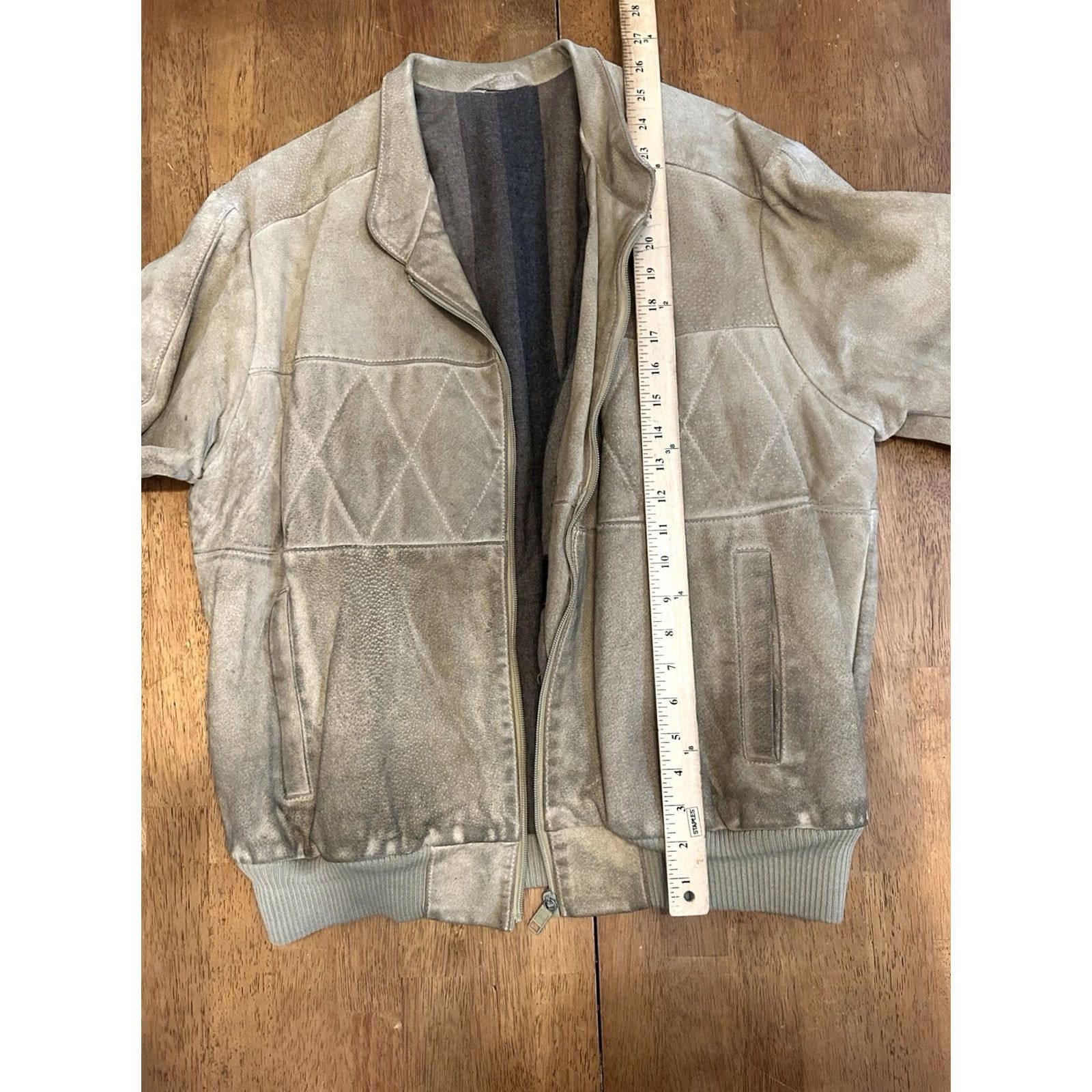 C&A VINTAGE C&A Pig Suede Leather Jacket Medium Broken Zipper Flannel Lined 80s Size US M / EU 48-50 / 2 - 7 Thumbnail