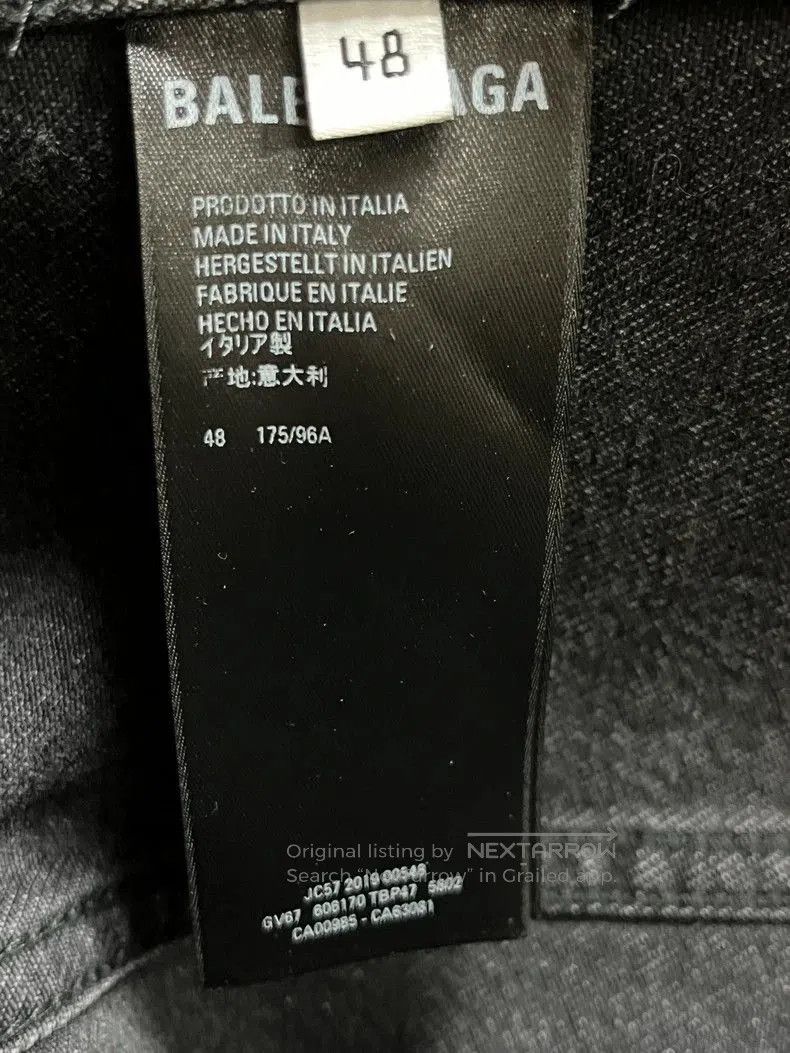 Balenciaga Balenciaga Charity Black Denim Jacket. Size US XL / EU 56 / 4 - 6 Thumbnail