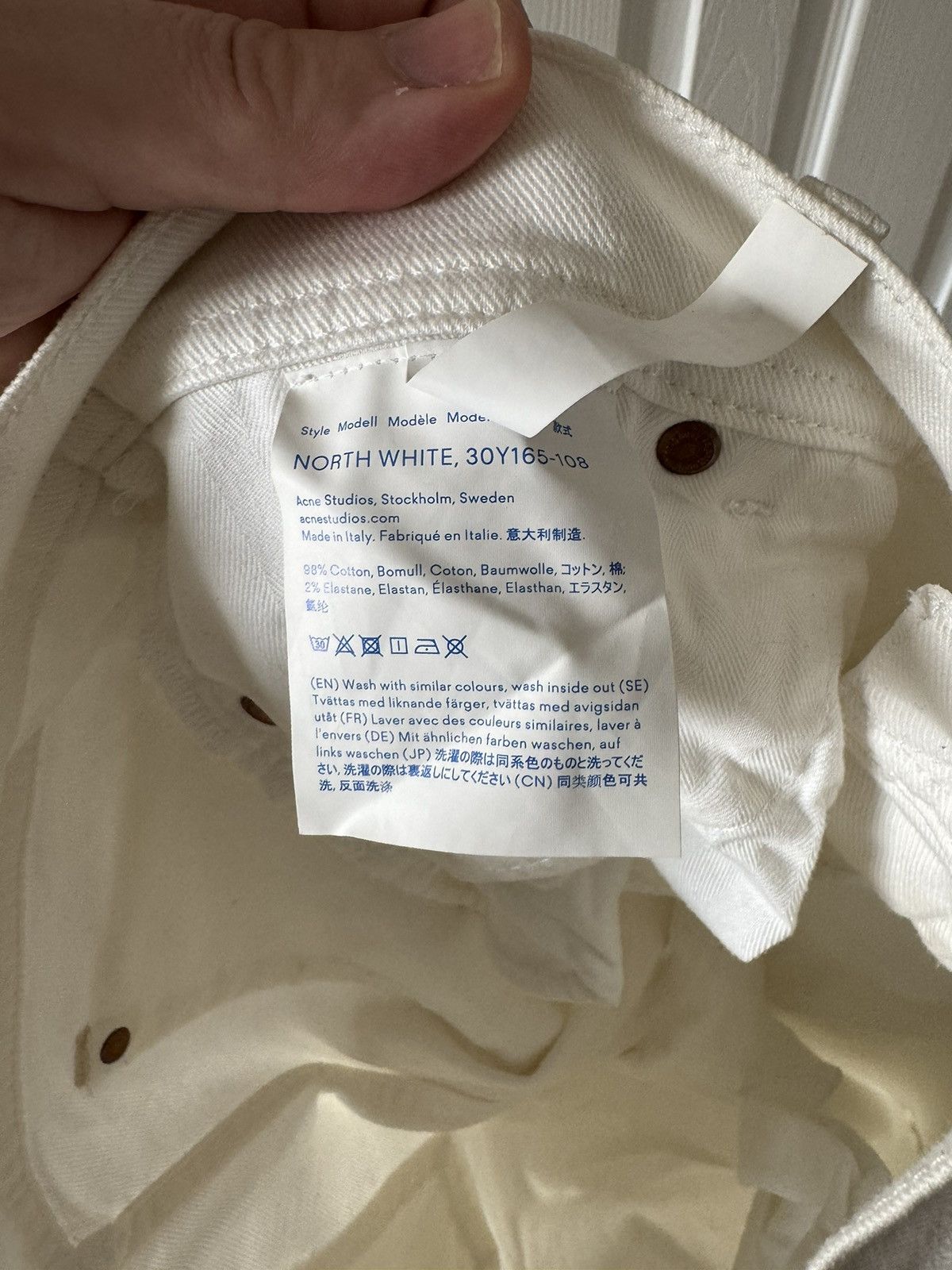 Acne Studios Acne Studios Blå Konst North White Denim Size US 31 - 7 Thumbnail