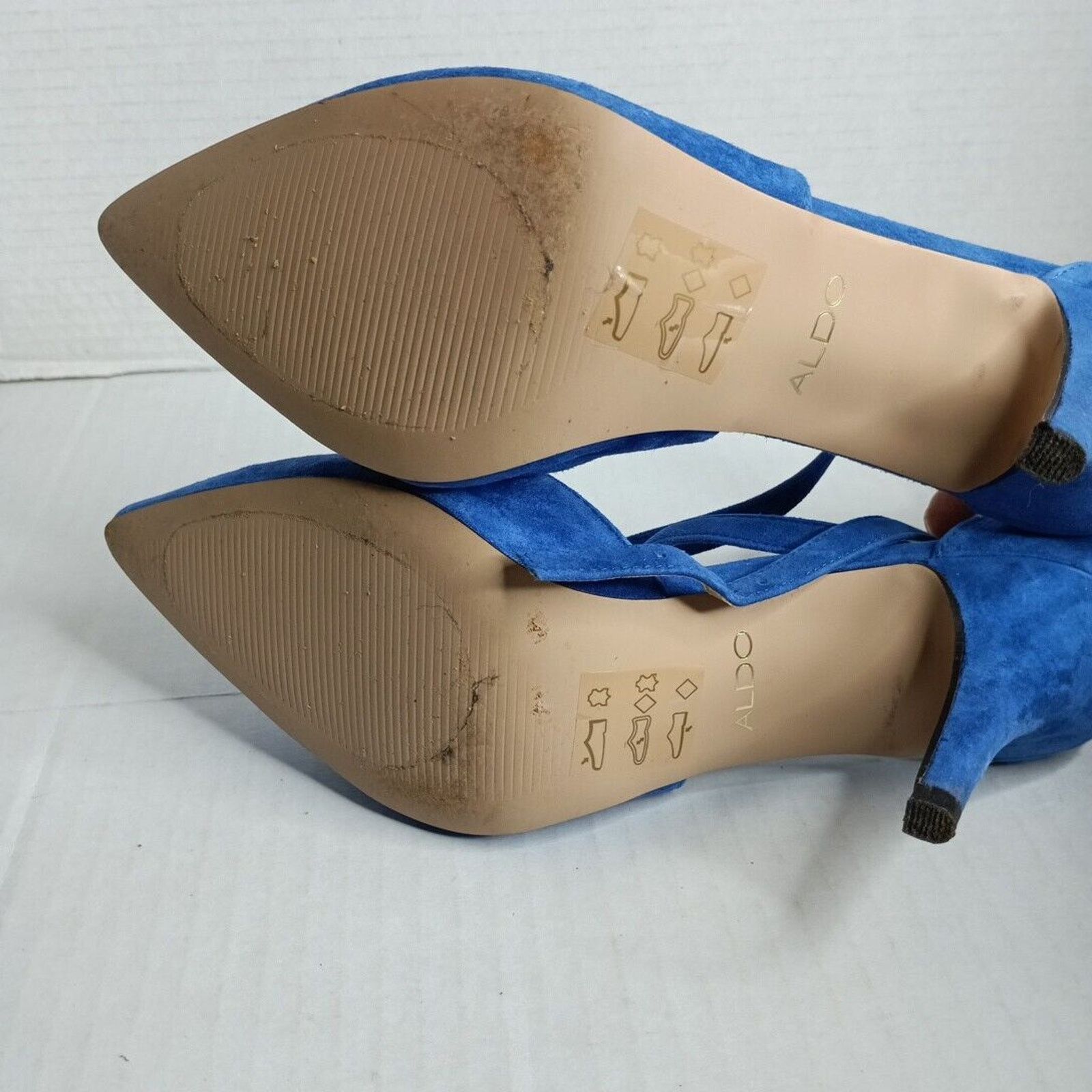 Aldo Aldo Women's Blue Suede High Heel Shoes Size 7 Ankle Strap Size US 7 / IT 37 - 6 Thumbnail