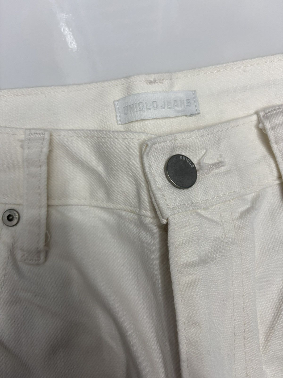 Helmut Lang × Uniqlo 🔥UNIQLO WHITE BAGGY JEANS LOOSE FIT INSPIRED HELMUT LANG Size US 28 / EU 44 - 10 Thumbnail