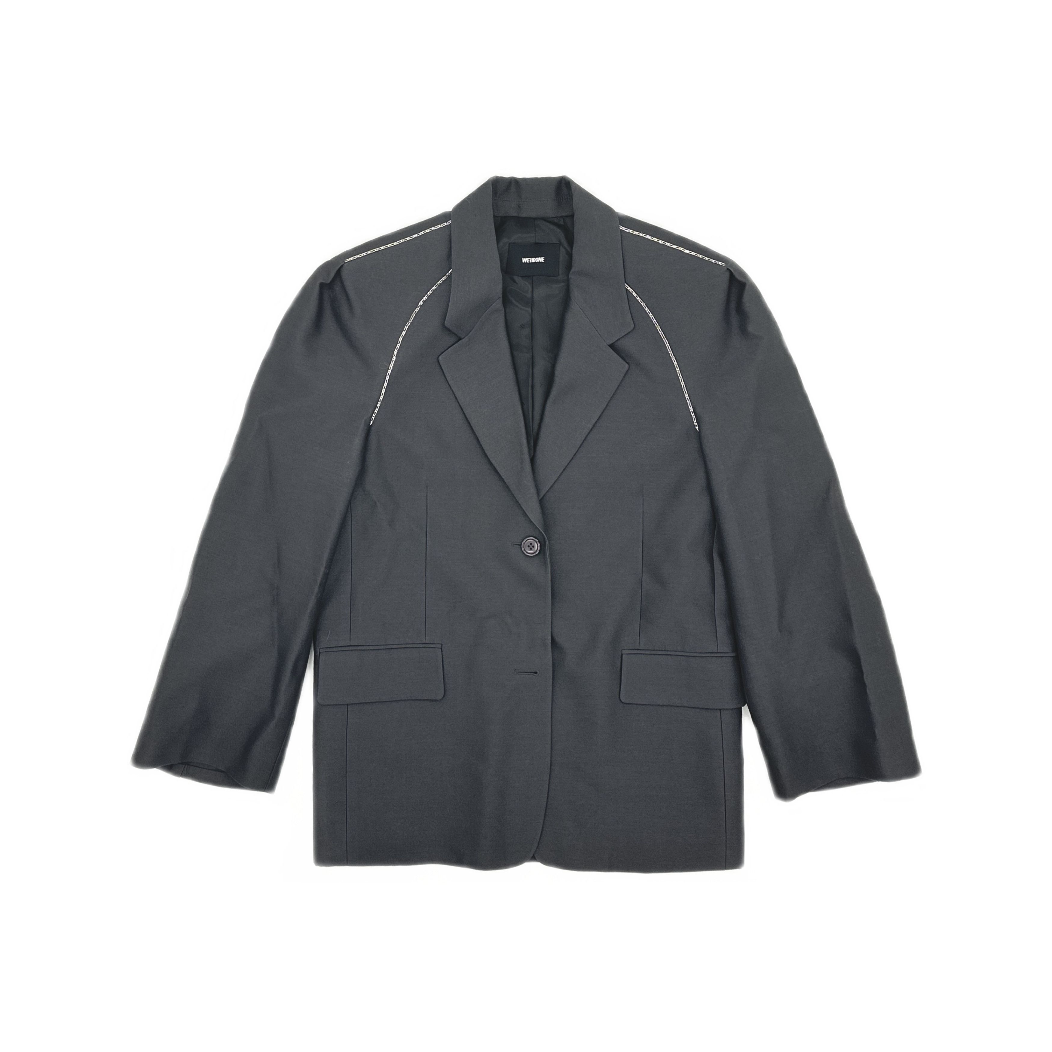 WE11DONE WE11DONE Gray Wool Blend Blazer Size S Size S / US 4 / IT 40 - 1 Thumbnail