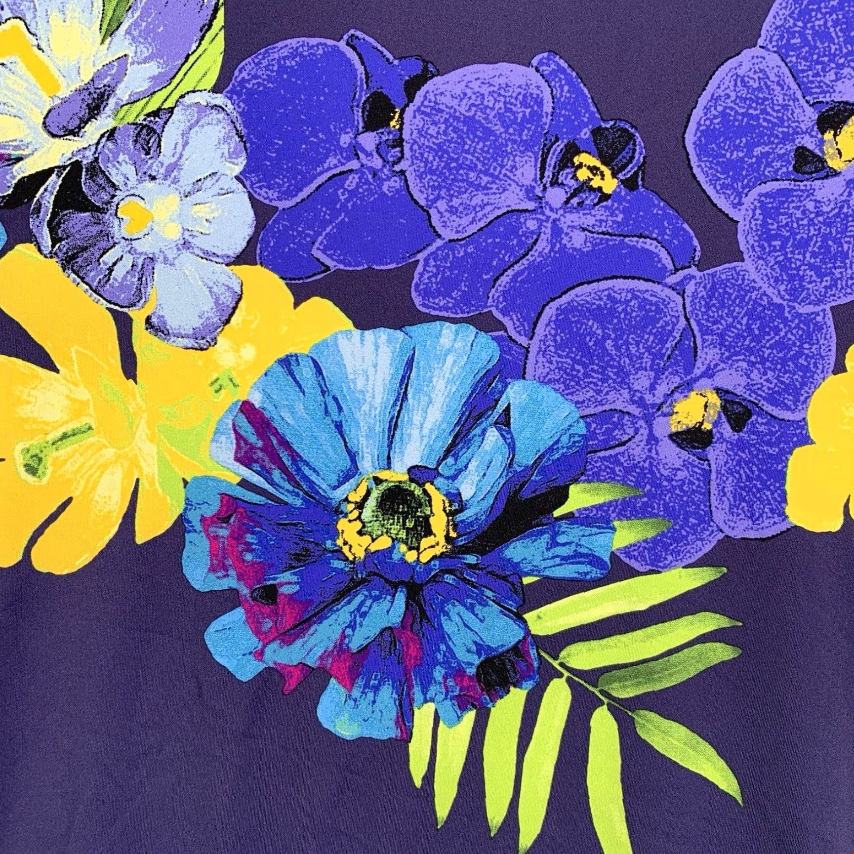 Lands' End VINTAGE Lands' End Women's Blouse 2X Plus Size Long Sleeve Floral Print Lightweight Stretchy Blue Casual Size XXL / US 16-18 / IT 52-54 - 2 Thumbnail