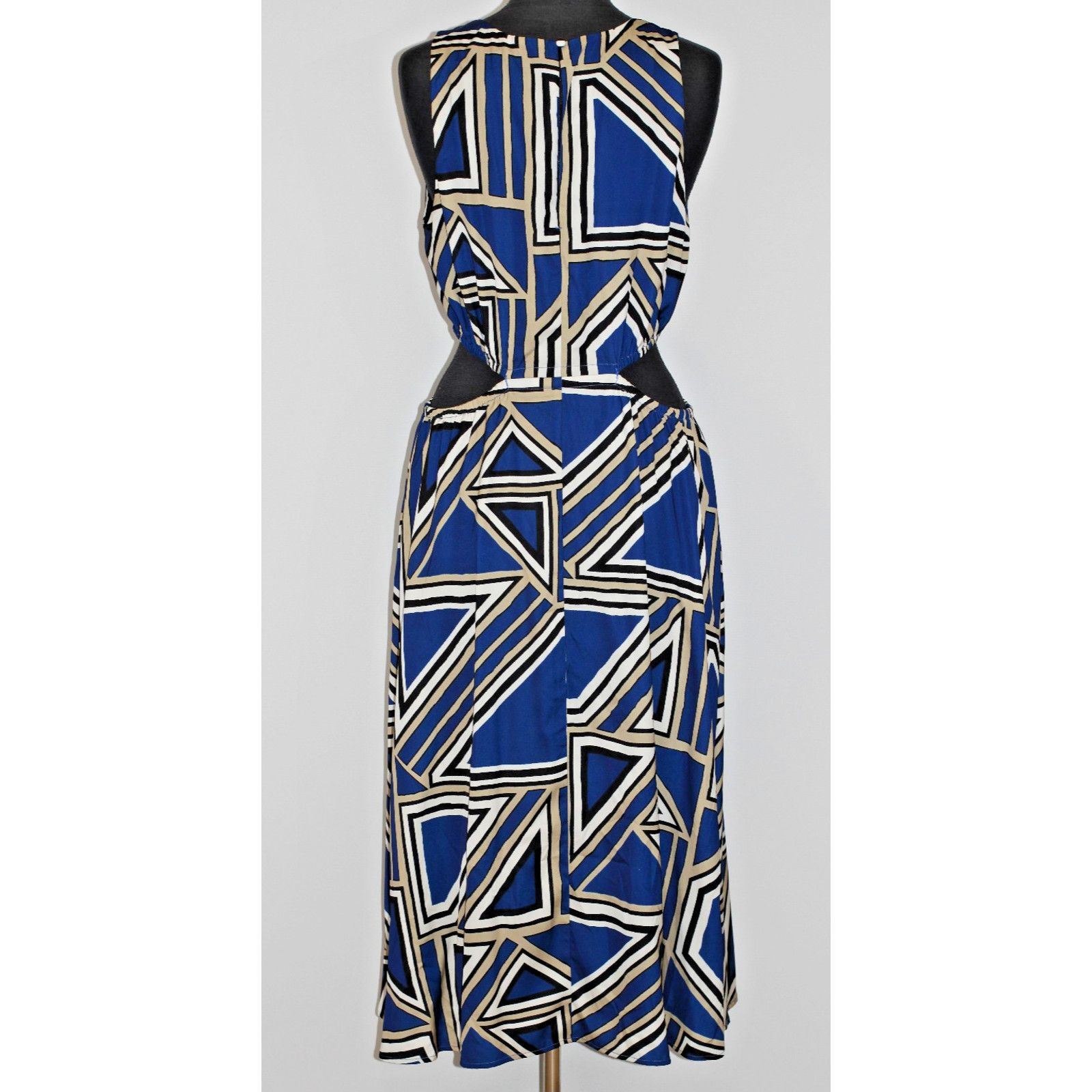 Banana Republic New BANANA REPUBLIC Cutout Midi Geometric Sleeveless Dress L Size L / US 10 / IT 46 - 4 Thumbnail