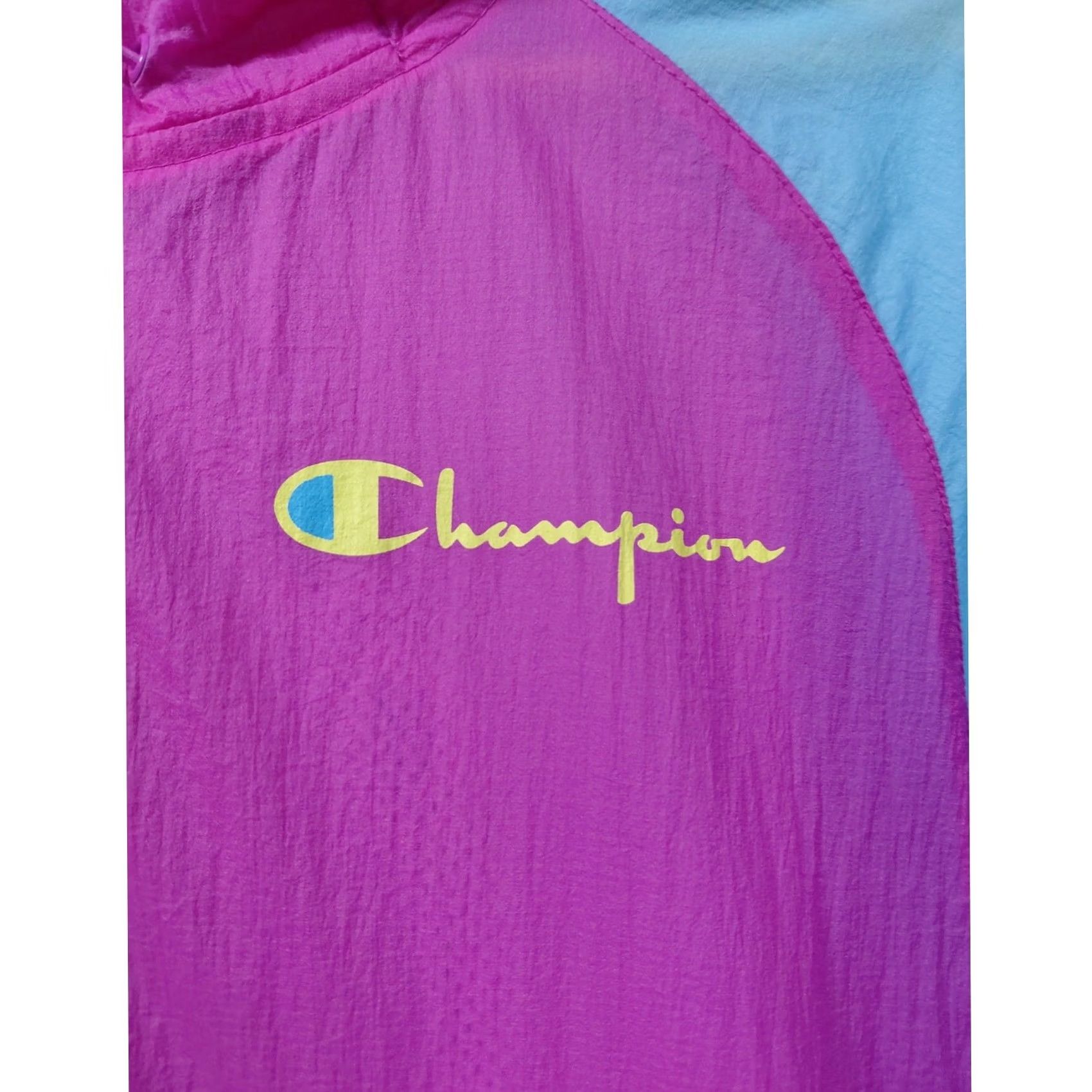 Champion Champion Colorblock Hooded Jacket Pink Blue Long Sleeve Lightweight S Womens Size S / US 4 / IT 40 - 3 Thumbnail