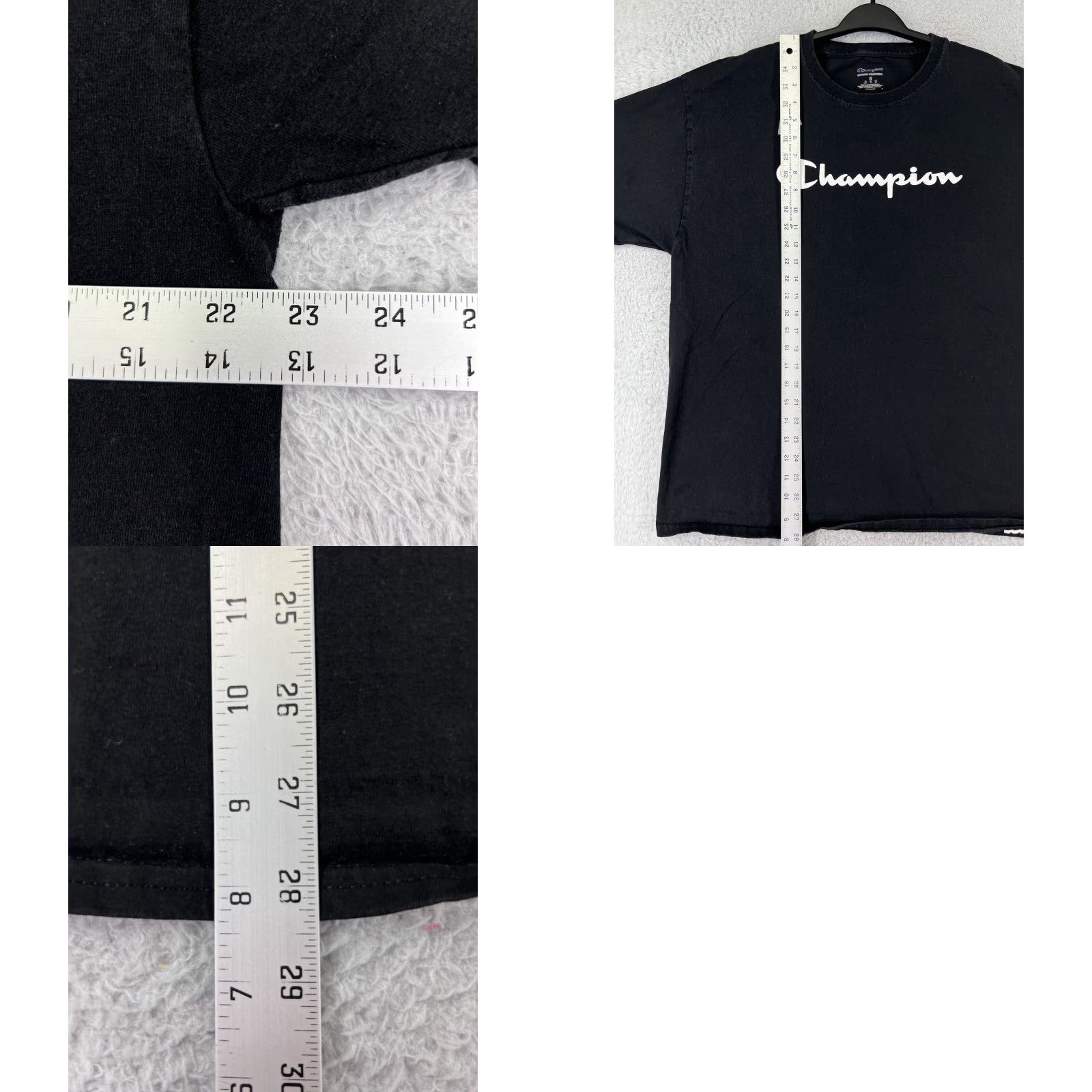 Champion Champion Shirt Men XL Black Logo Short Sleeve Crew Neck Cotton Size US XL / EU 56 / 4 - 9 Thumbnail
