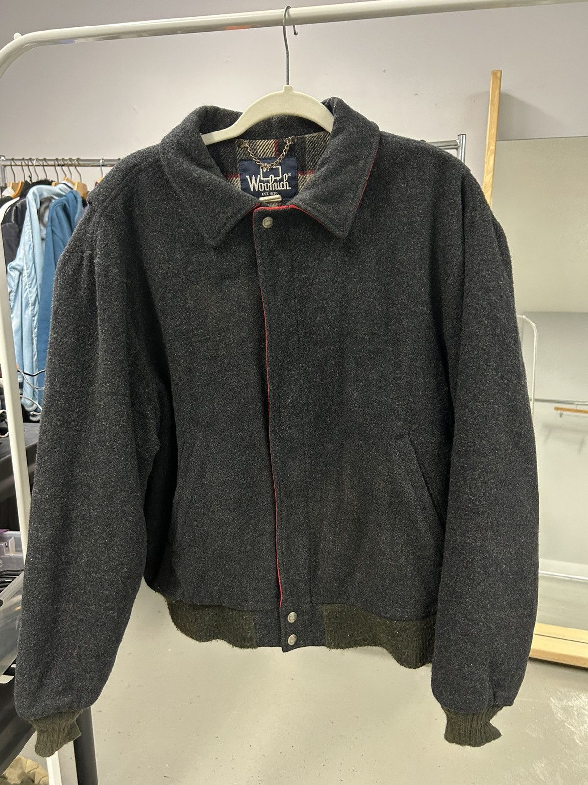 Woolrich Woolen Mills Vintage Woolrich Virgin Wool Cropped Jacket Size US XL / EU 56 / 4 - 1 Thumbnail