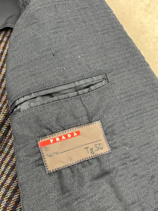 Prada 2000s Prada Navy Plissed Blazer Jacket Size 42R - 10 Thumbnail