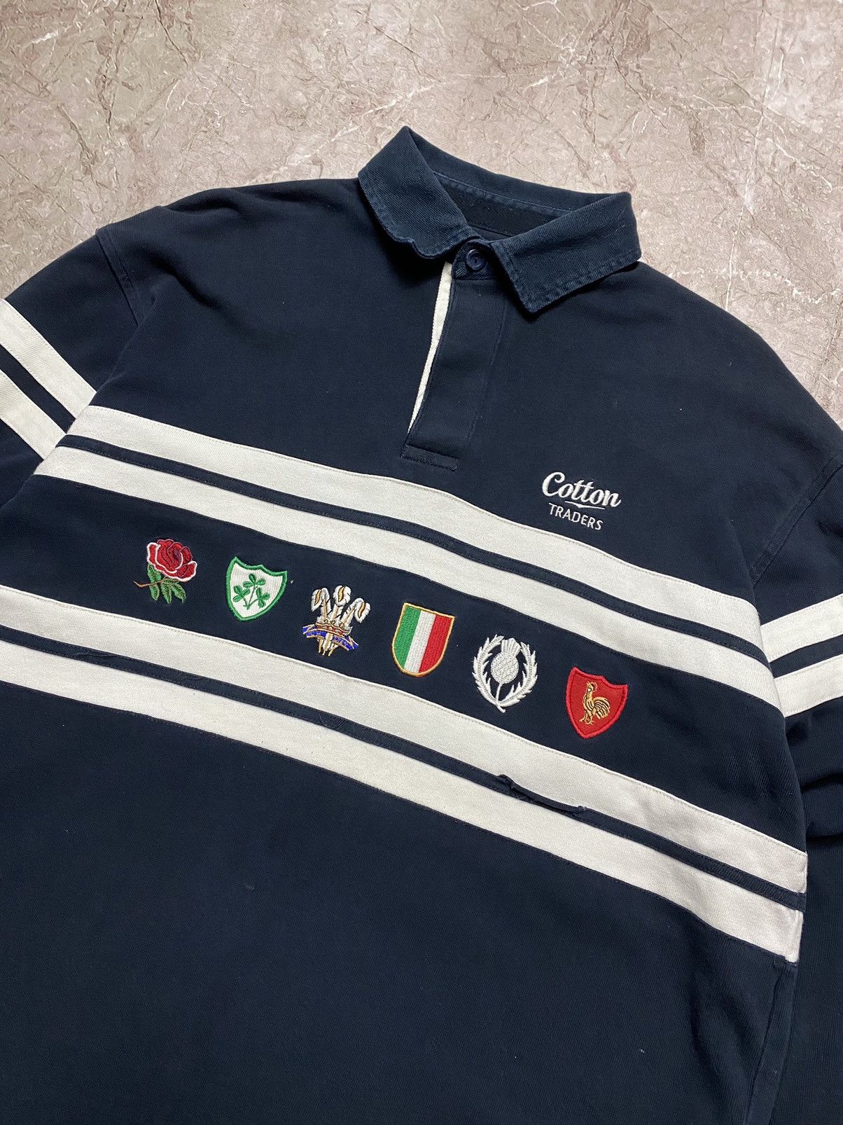 Polo Ralph Lauren Cotton traders rugby long sleeve six nation Y2K Size US L / EU 52-54 / 3 - 3 Thumbnail