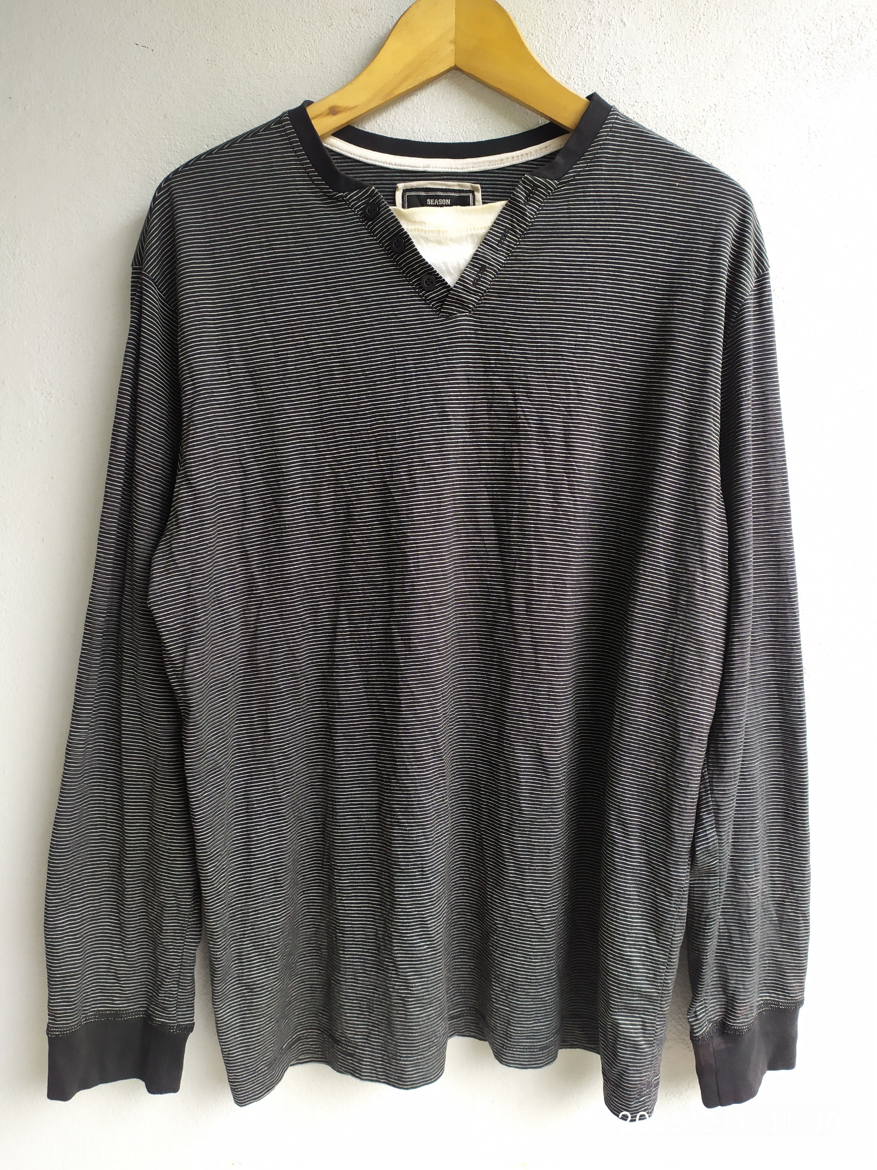 Essentials × Japanese Brand Essentials stripe Double Layer Longsleeve Shirt Size US M / EU 48-50 / 2 - 1 Thumbnail