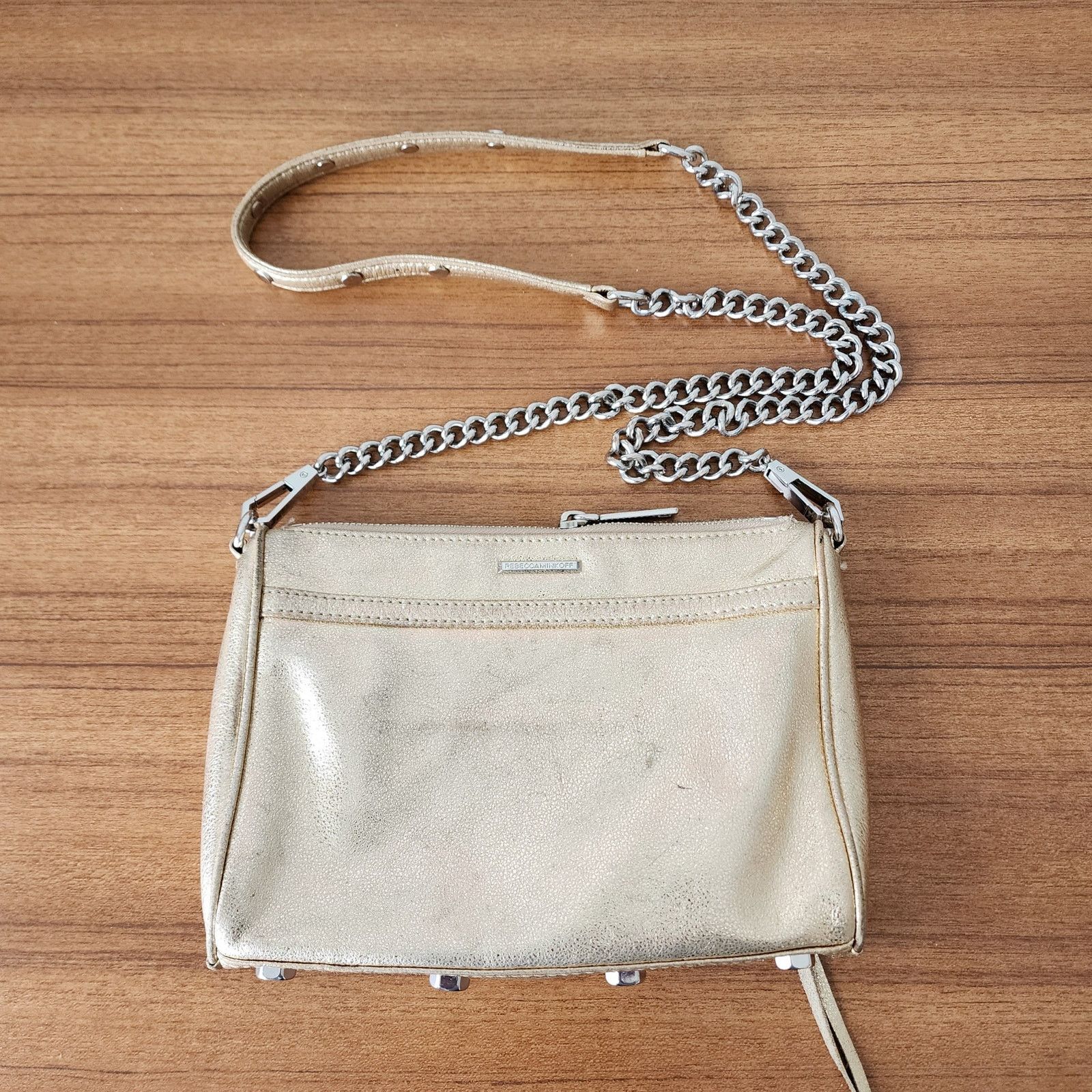 Rebecca Minkoff Rebecca Minkoff Mini M.A.C. Metallic Gold Crossbody Bag Size ONE SIZE - 3 Thumbnail