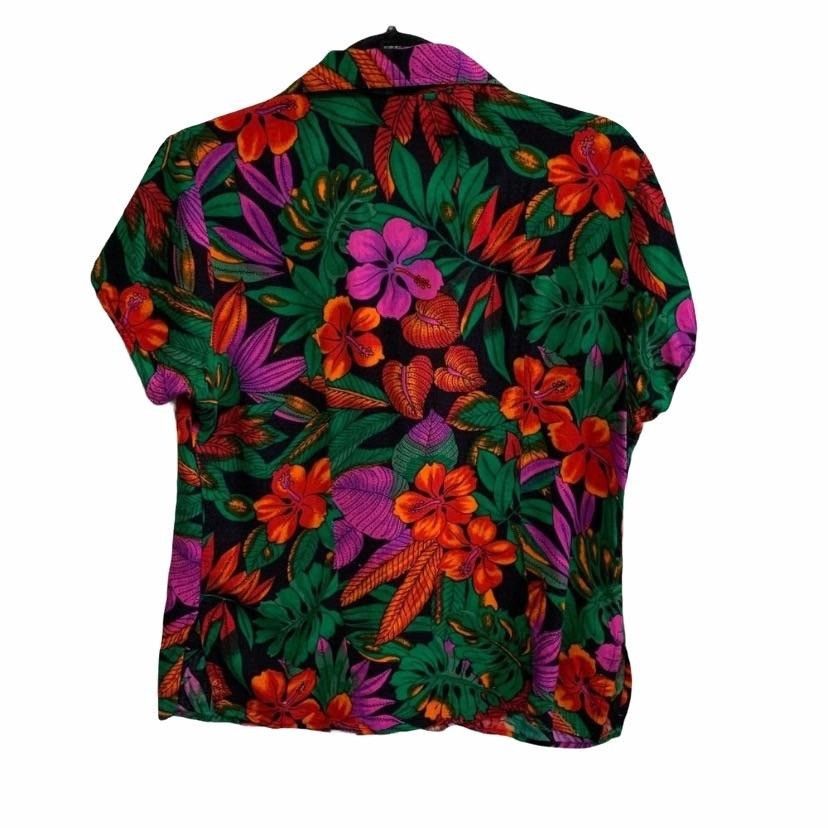 Vintage Vintage Bold Novelty Tropical Floral Botanical Top XL Size XL / US 12-14 / IT 48-50 - 4 Thumbnail