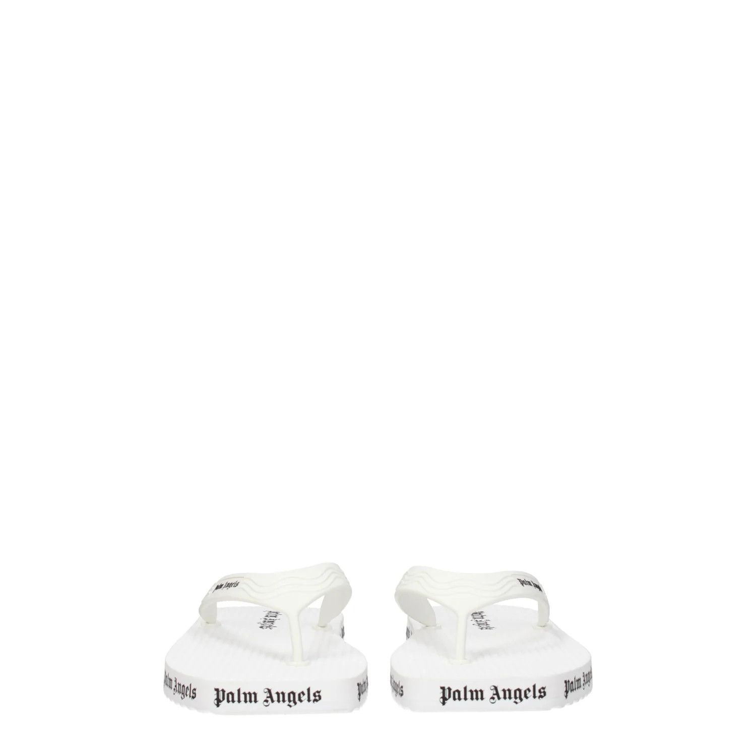 Palm Angels ob1o1e1124 Rubber Flip Flops in White Black Size US 7 / IT 37 - 3 Thumbnail
