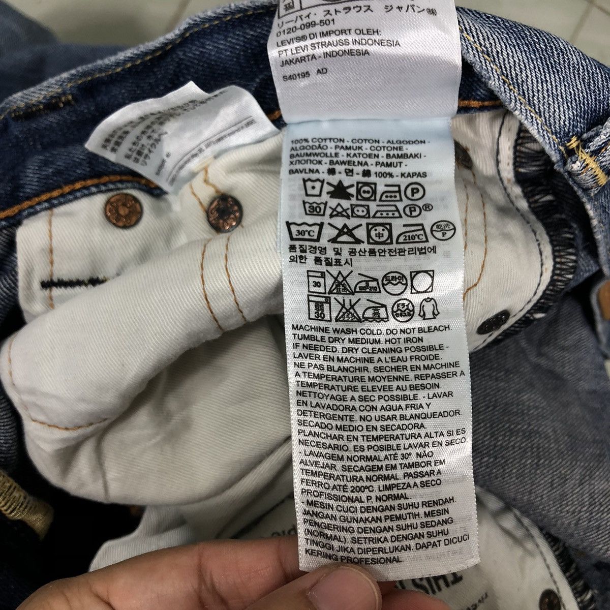 Levi's 🔥VINTAGE LEVI’S STRAIGHT CUT DISTRESSED DENIM JEANS Size US 30 / EU 46 - 19 Thumbnail