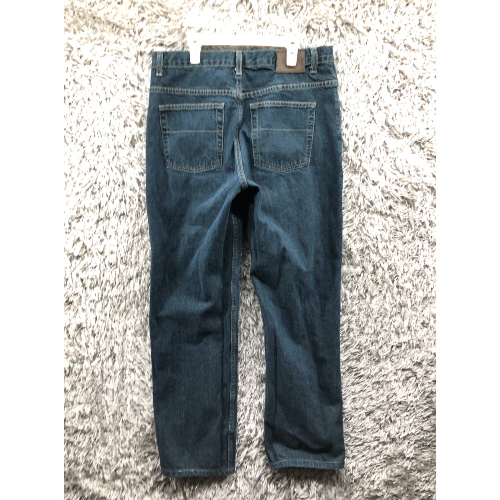 Canon Alex Cannon Jeans Mens 33x32 Straight Leg Mid Rise Dark Wash Blue Denim Pants Size US 33 - 5 Thumbnail