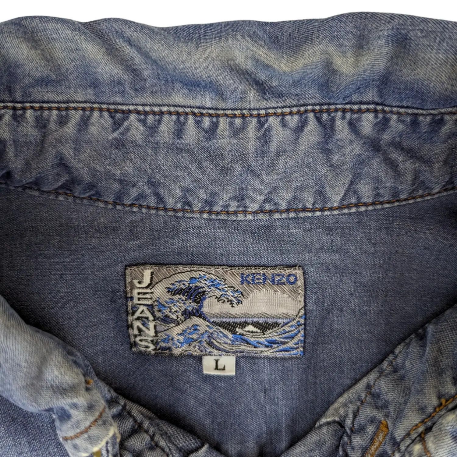 Kenzo Vintage KENZO Jeans Button Up Shirt Denim Style Jacket Size US L / EU 52-54 / 3 - 10 Thumbnail