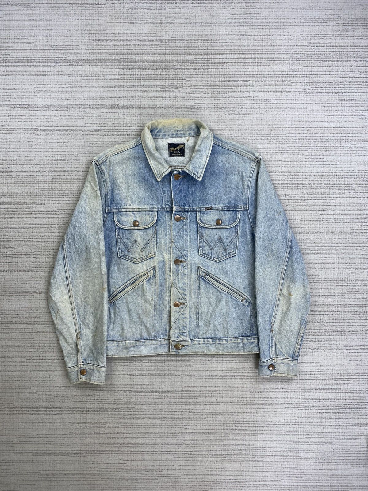 Vintage 80s Wrangler Japan Multipocket Denim Trucker Jacket