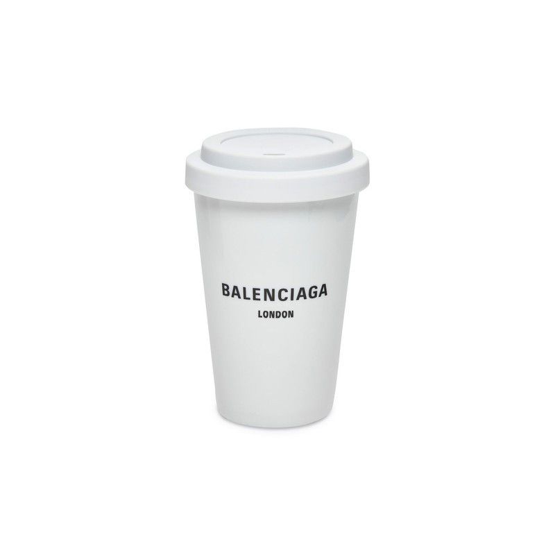 Balenciaga o1la1rc1a0825 Size: OS / London Coffee Cup in White Size ONE SIZE - 1 Thumbnail