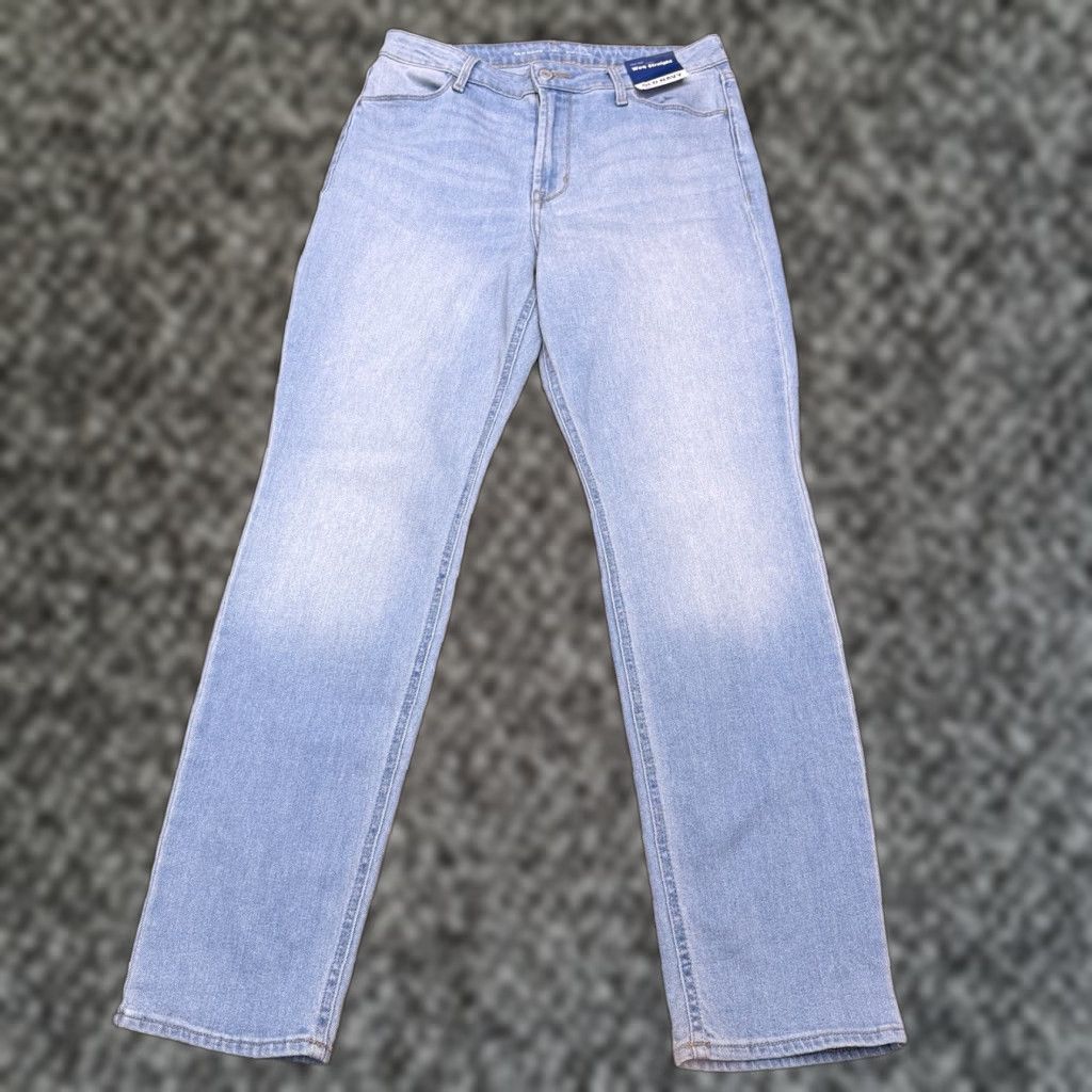 Old Navy Old Navy Jeans Womens 10 High Rise Stretch Straight Denim 5-Pocket Zip Button Cotton Blend Light Wash Blue Size 32" / US 10 / IT 46 - 1 Thumbnail