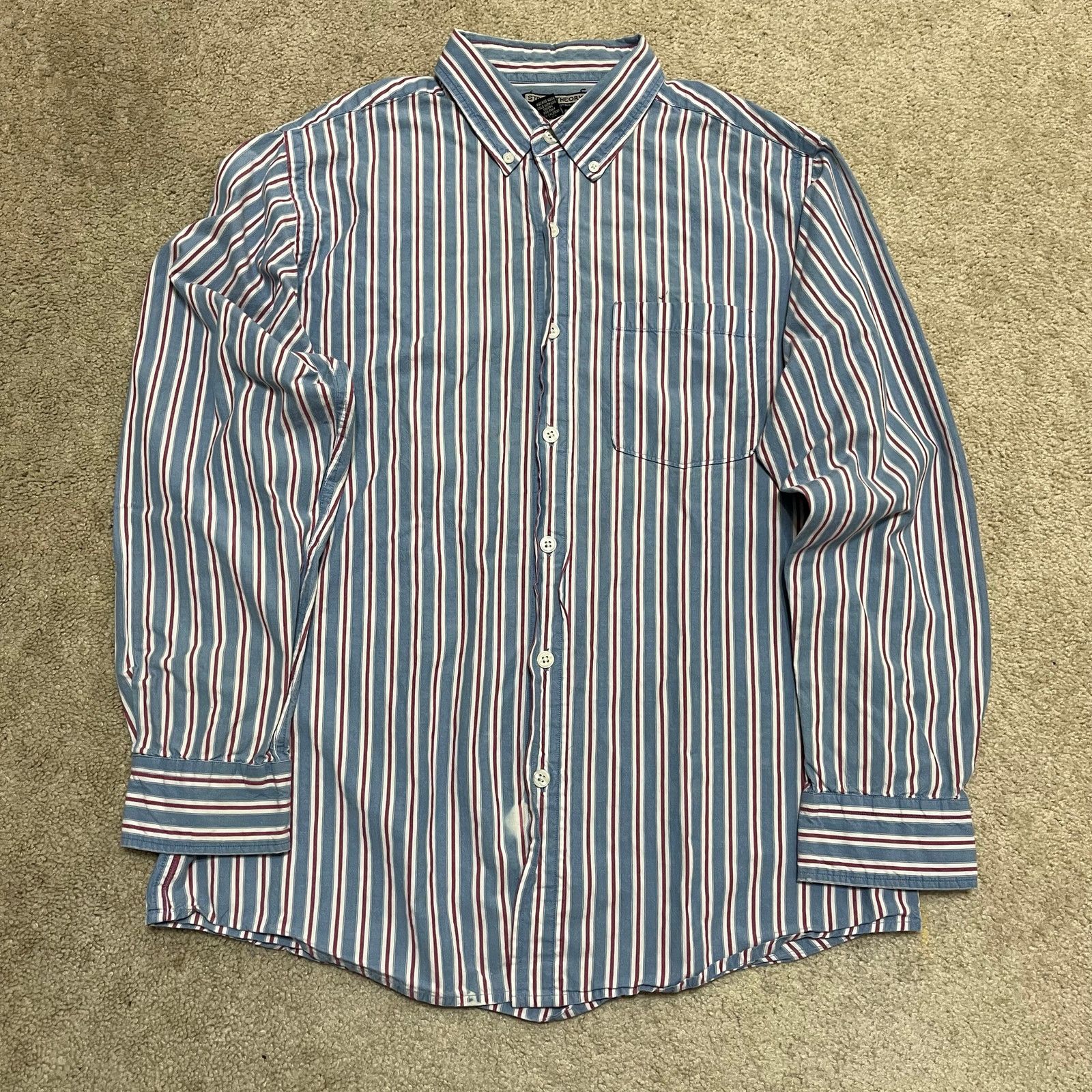 Other String Theory Navy/Red Striped Button Up Long Sleeve Medium Size US M / EU 48-50 / 2 - 2 Thumbnail