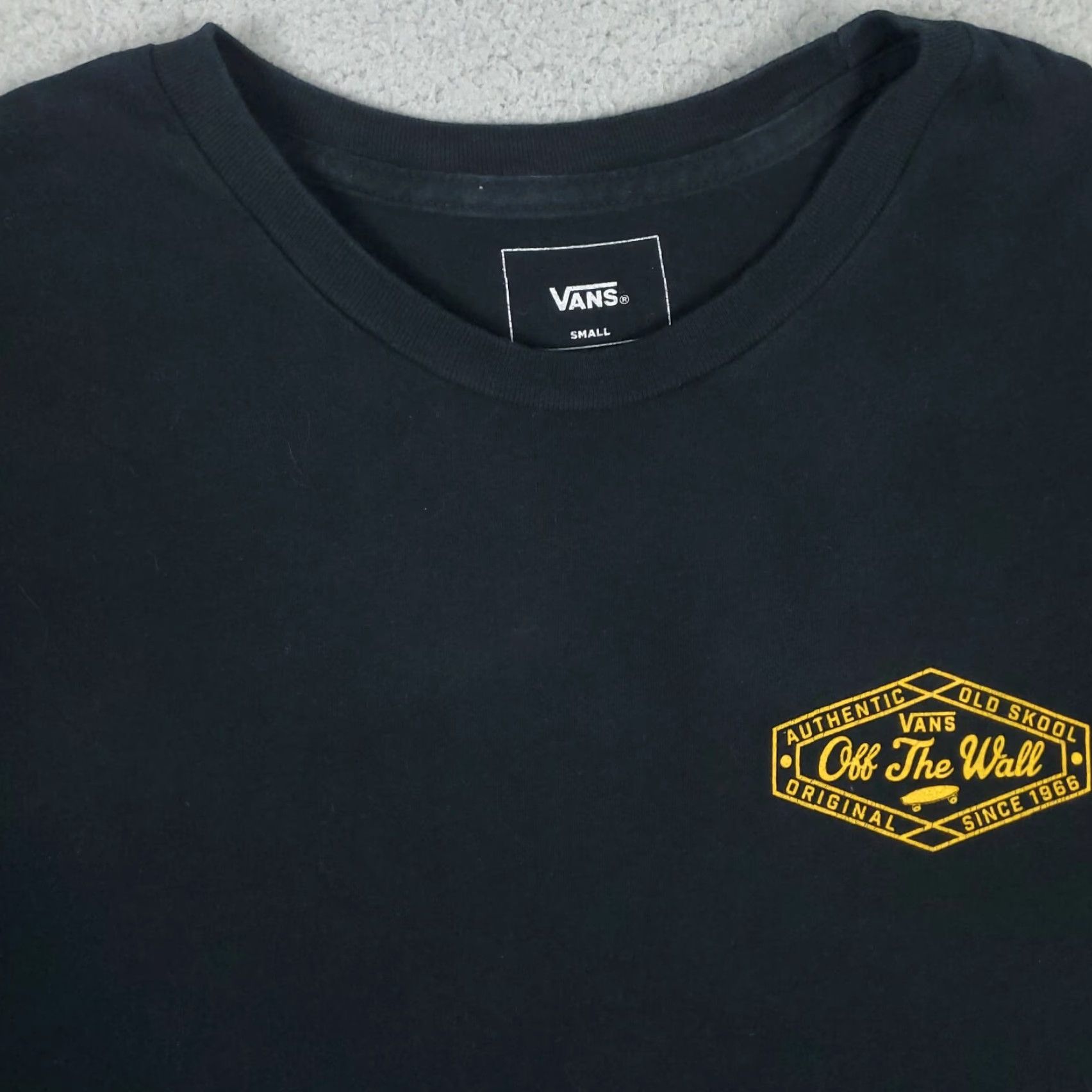 Vans VINTAGE Vans Off The Wall T-Shirt Adult Small Black Logo Short Sleeve Mens Size US S / EU 44-46 / 1 - 2 Thumbnail