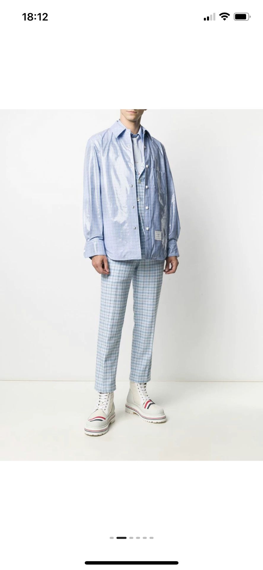 Thom Browne Thom Browne Checked Shirt Jacket 3 (New) Size US L / EU 52-54 / 3 - 8 Thumbnail