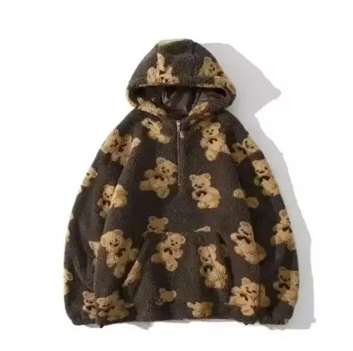 image of Vintage Bear Hoodies Sweatshirt in Black, Men's (Size Medium)