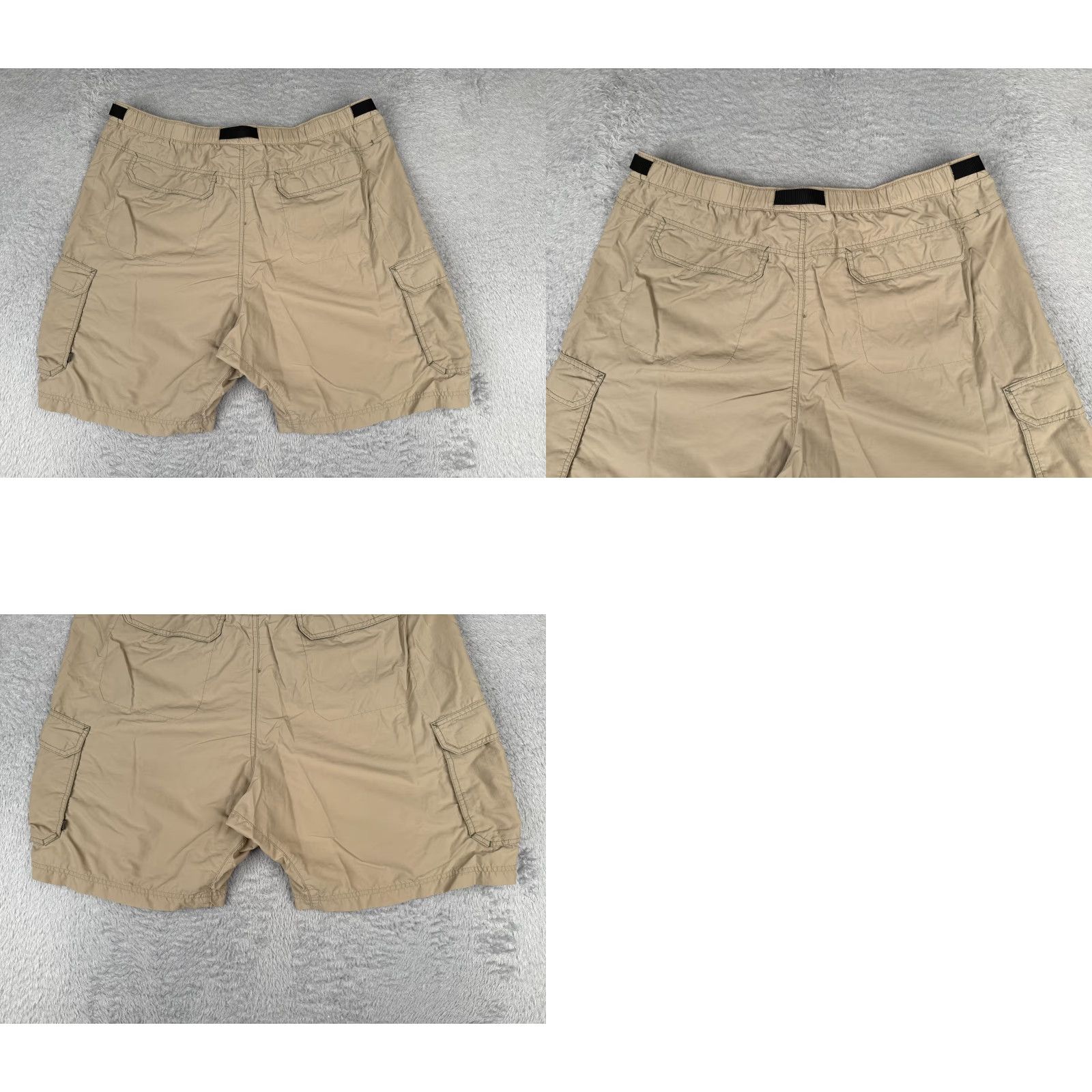 Vintage REI Shorts Men Cargo Nylon Beige 38x9 XL Sport Hiking Camp Fishing Belted Pockets Cargo Pocket Regular Men Size US 36 / EU 52 - 9 Thumbnail