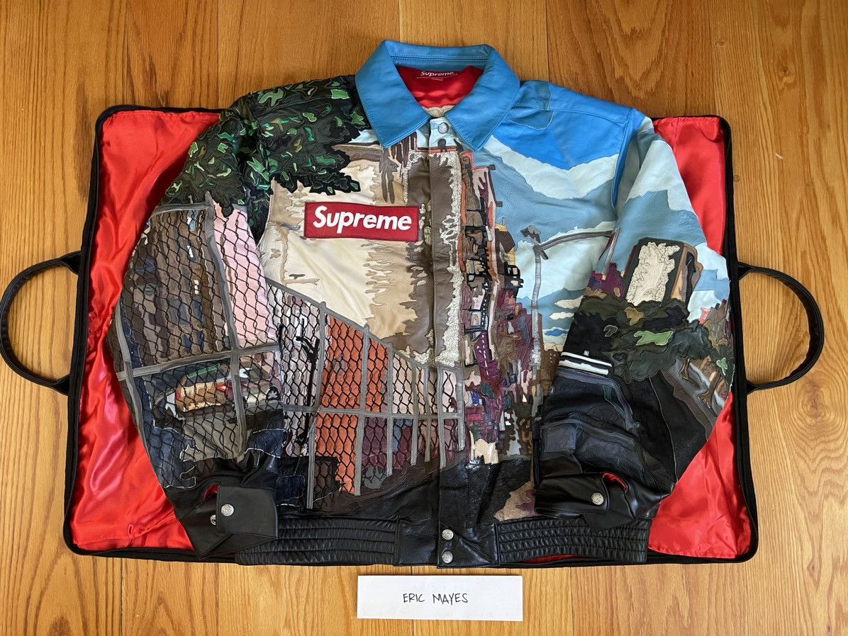 Supreme X Jeff Hamilton Ridge Street Leather Jacket L FW22