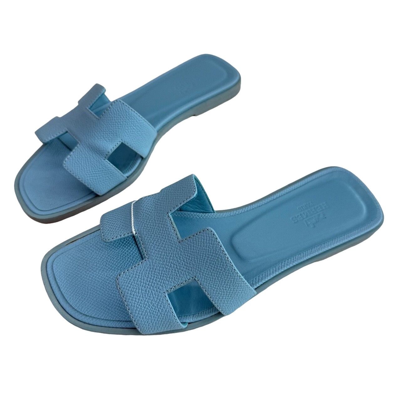 Hermes Hermes Blue Oran Sandals Size 35 Size US 5 / IT 35 - 1 Thumbnail