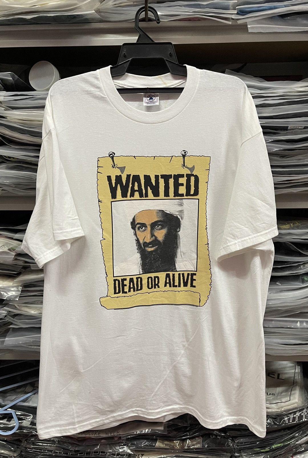 Vintage Vintage Y2K Osama Bin Laden " Wanted Dead Or Live "🔥🔥🔥 Size US XL / EU 56 / 4 - 1 Thumbnail