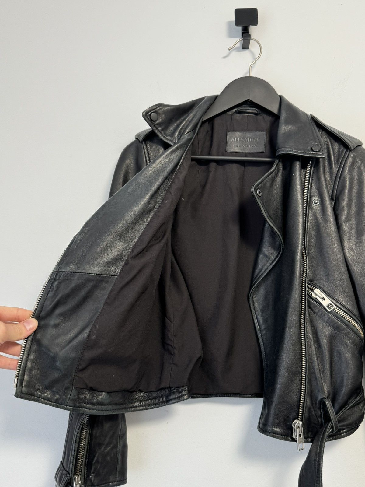 Allsaints ALLSAINTS Balfern Biker Jacket Black Motorcycle Short US 4 Size S / US 4 / IT 40 - 14 Thumbnail