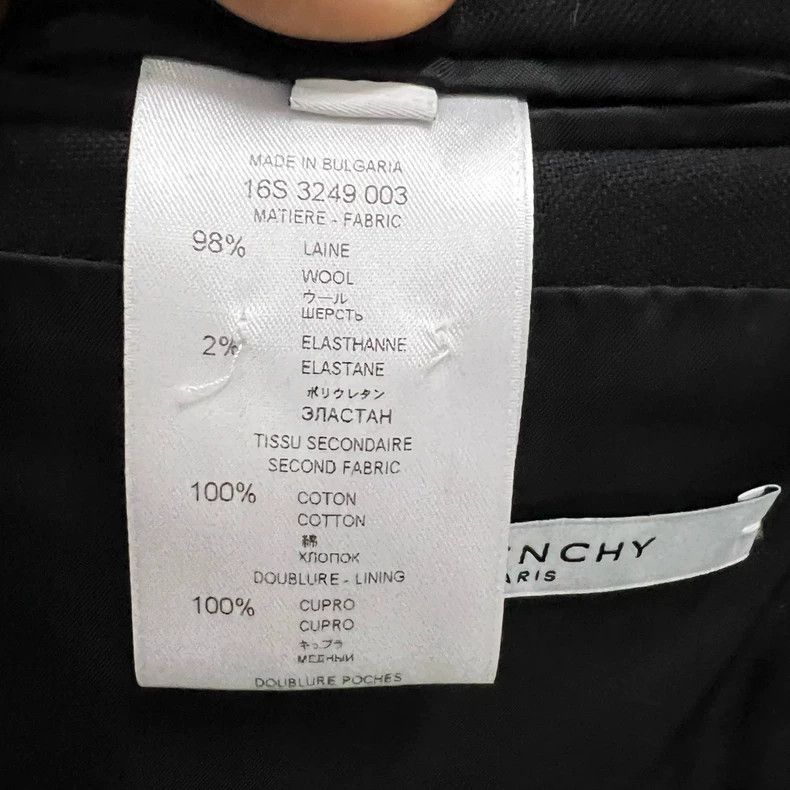 Givenchy Givenchy Size50 Black Collar Lapel Suit Vest Size US M / EU 48-50 / 2 - 4 Thumbnail