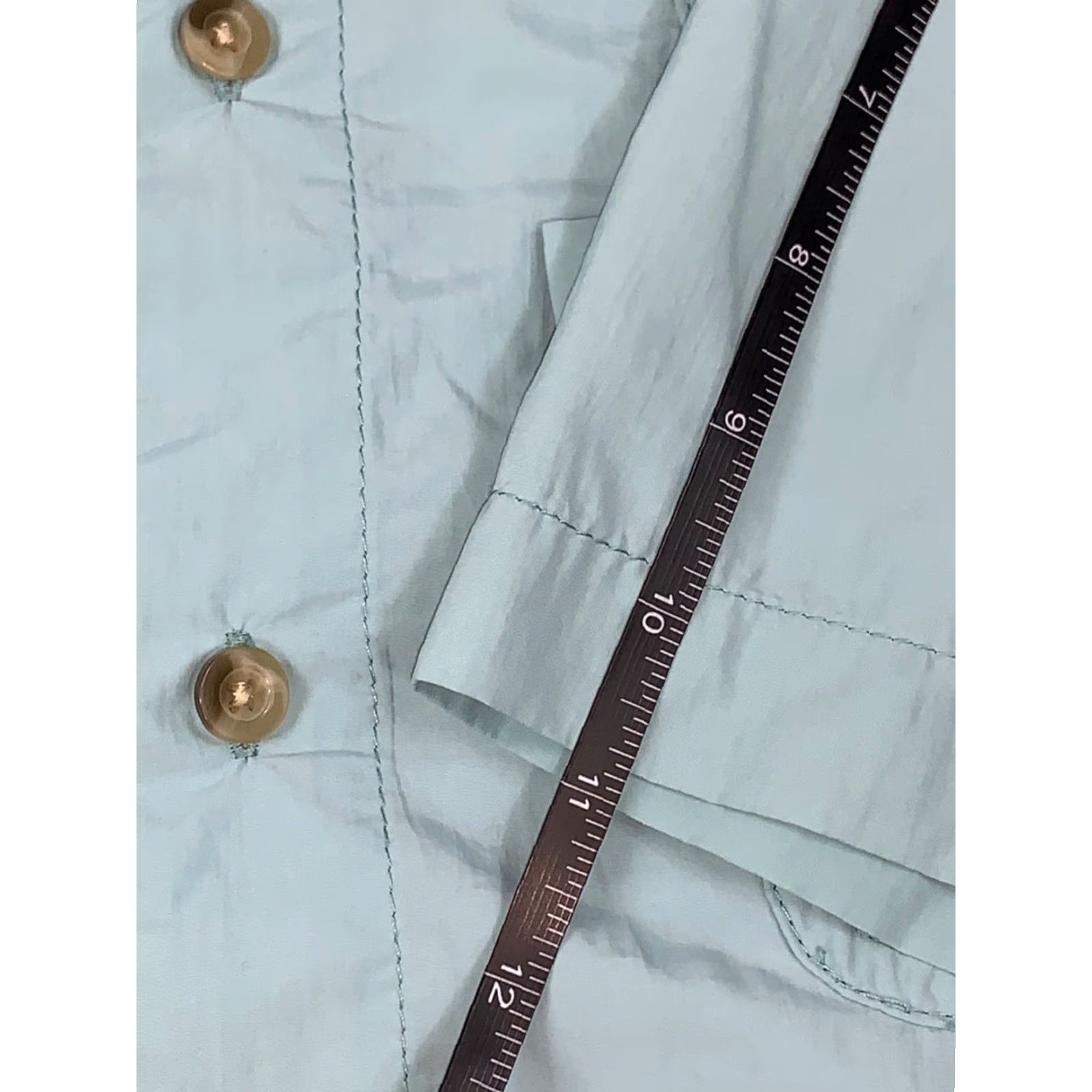 Vintage World Wide Sportsman Button-Up Shirt XL Short Sleeve Seafood Green Ventilated Pockets Men Size US 36 / EU 52 - 7 Thumbnail