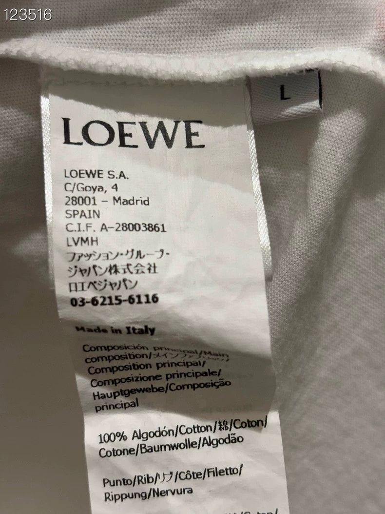 Loewe LOEWE Spring and summer color striped Logo short sleeves Size L / US 10 / IT 46 - 3 Thumbnail