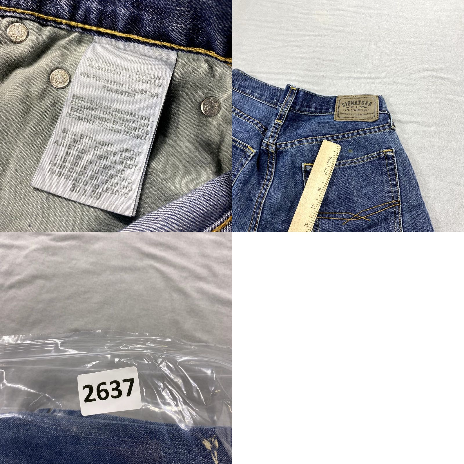 Levi's VINTAGE Levi's Jeans Mens 30x30 Blue Denim Slim Straight Y2K Adult Slim Jeans Mens 30 Blue 5-Pocket USA Classic Size US 30 / EU 46 - 9 Thumbnail