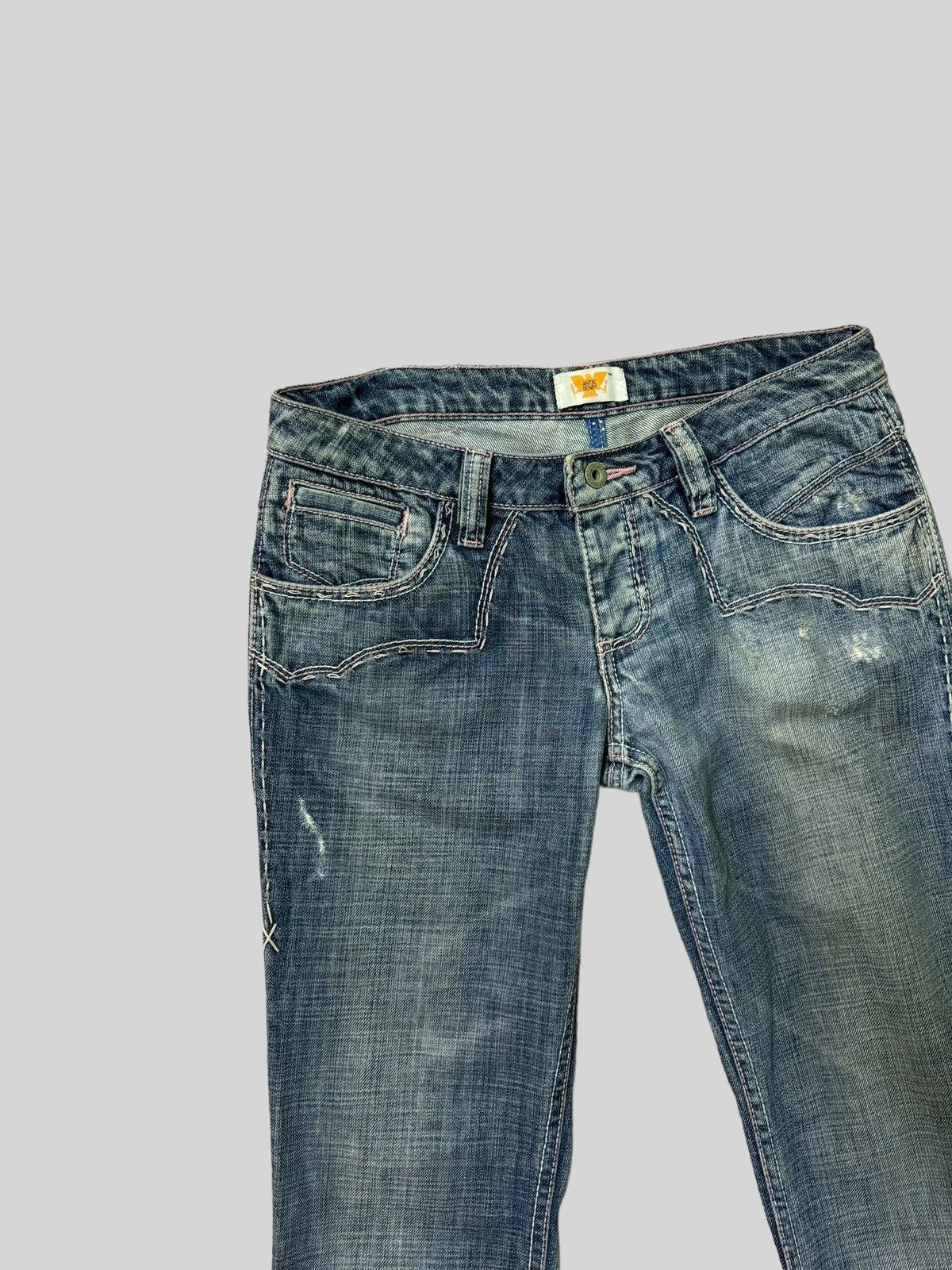 If Six Was Nine × Japanese Brand × Le Grande Bleu (L.G.B.) Flared Antik denim Low Waist embroidery Bootcut Denim Size US 30 / EU 46 - 4 Thumbnail