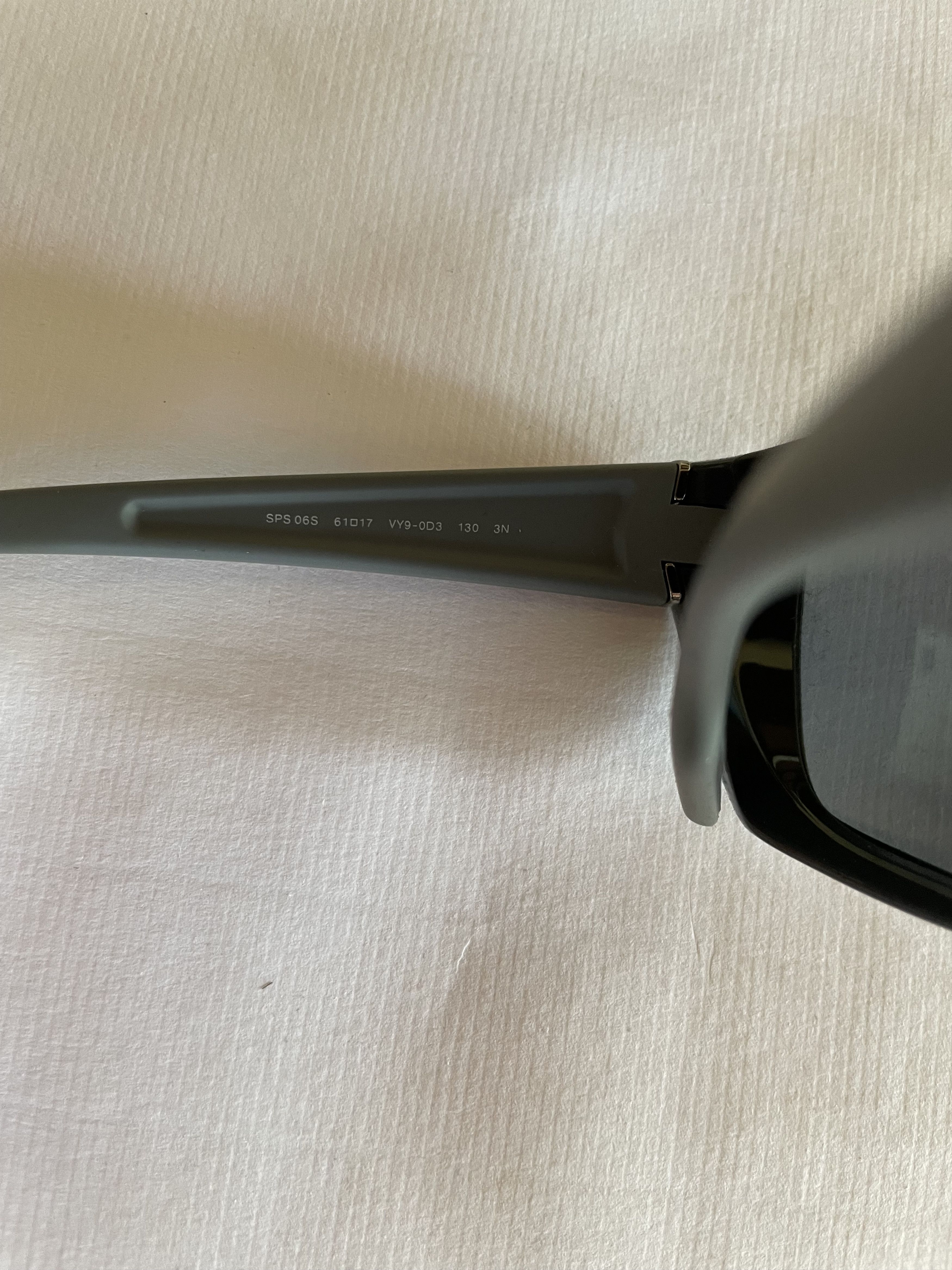 Prada Prada PS 06SS VY90D3 61 Matte Grey Rectangle Sunglasses. Size ONE SIZE - 2 Thumbnail