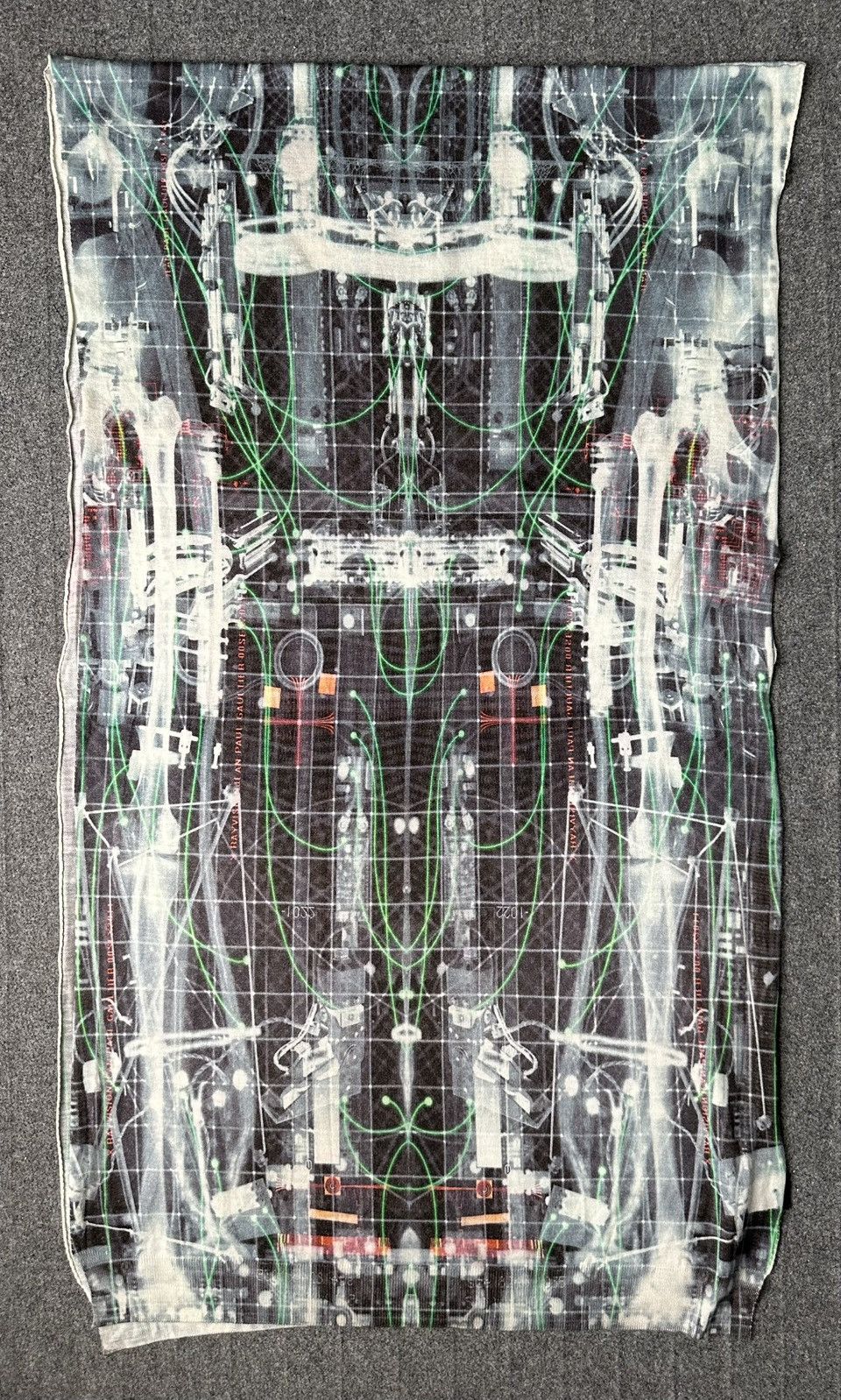 Jean Paul Gaultier Jean Paul Gaultier Monsieur S/S1996 X-Ray Vision Wool Scarf Size ONE SIZE - 1 Thumbnail