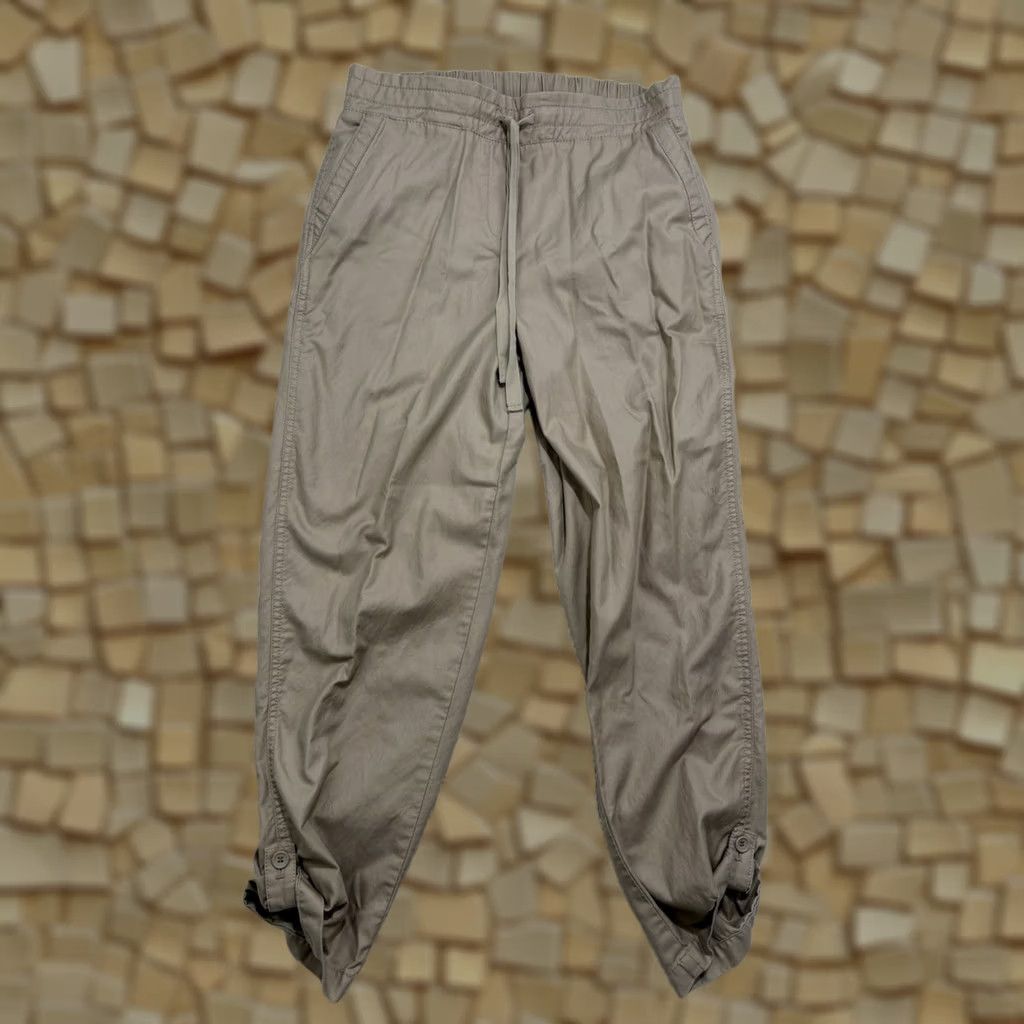 Talbots Talbots Pants Jogger Size 4 Khaki Beige Stretch Waist Drawstring Casual Twill Pockets Elastic Womens Regular Size 27" / US 4 / IT 40 - 1 Thumbnail