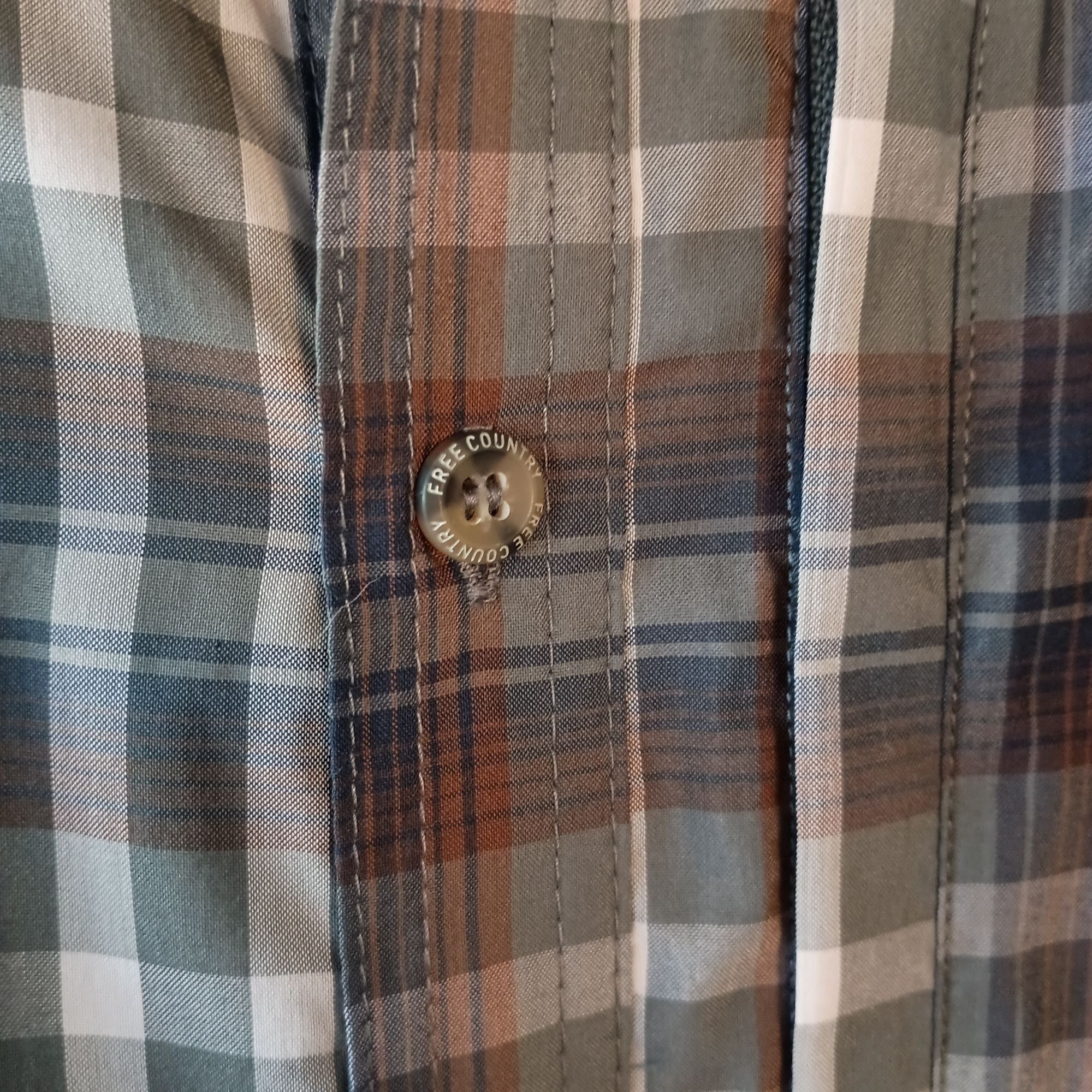 Other Free Country M Gray Plaid Long Sleeve Button Down Shirt Vent Size US M / EU 48-50 / 2 - 5 Thumbnail