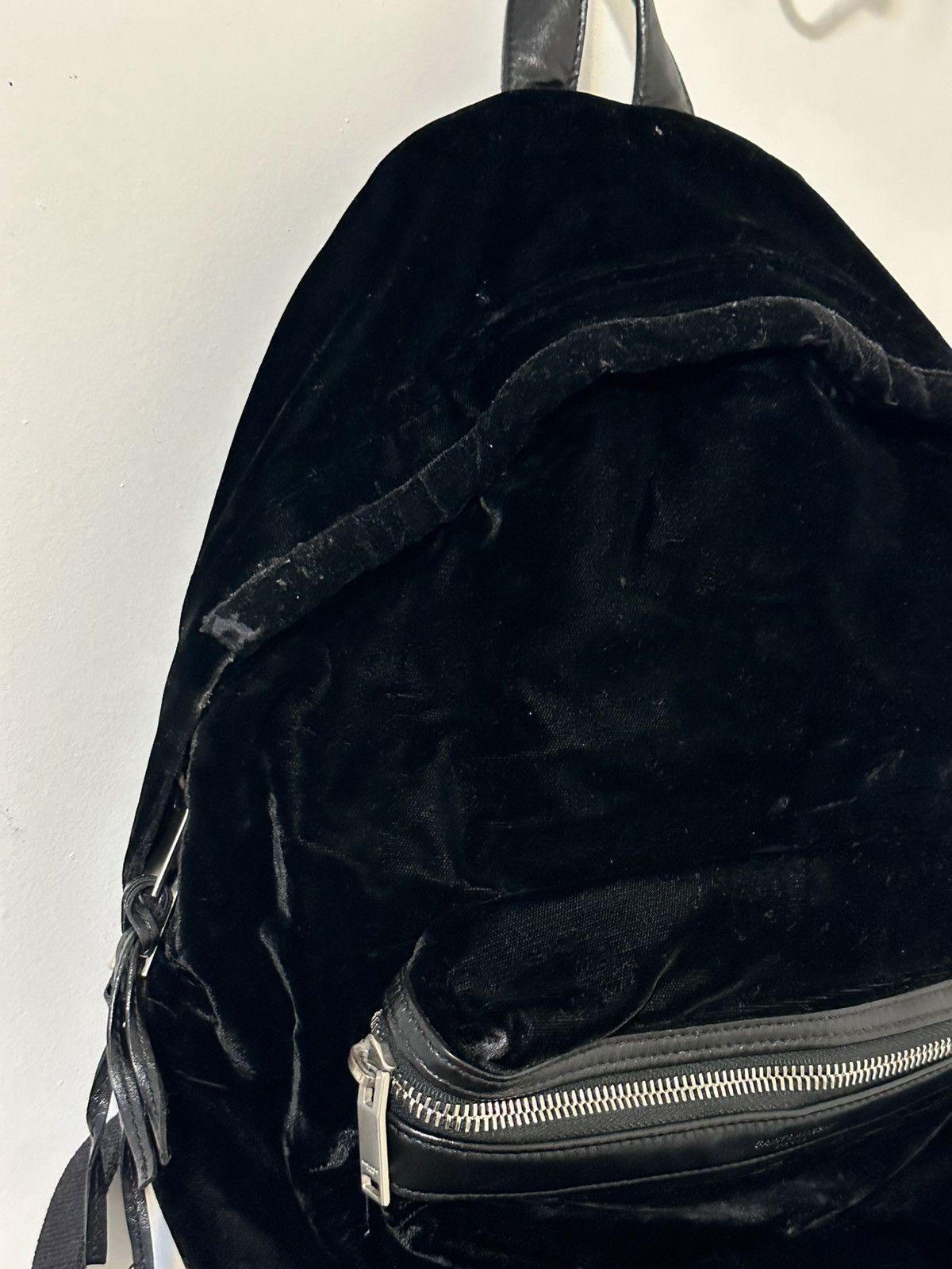 Saint Laurent Paris Saint Laurent Velour Mini City Backpack Size ONE SIZE - 4 Thumbnail