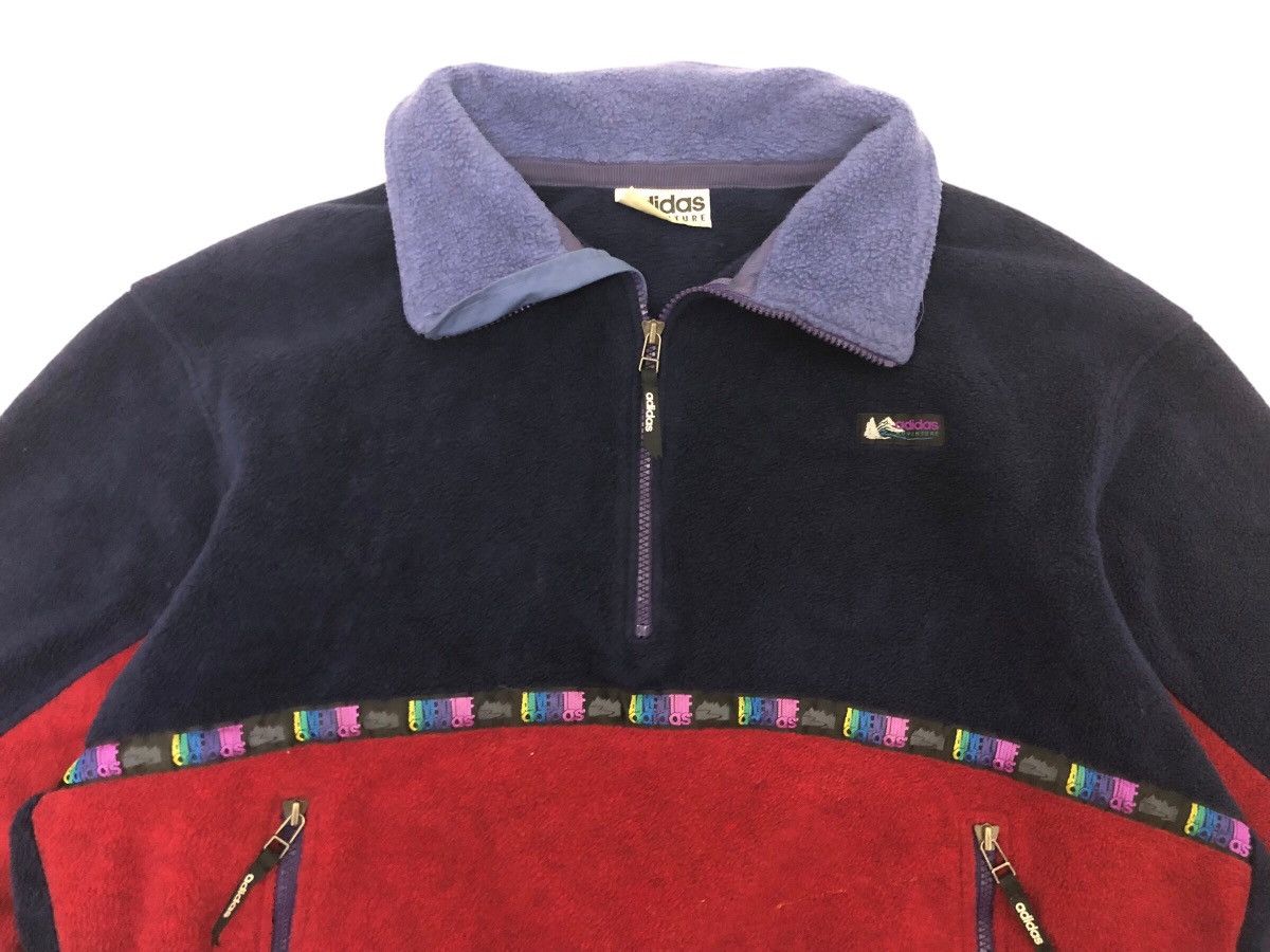 Adidas × Polartec × Vintage RARE 🔥 ADIDAS ADVENTURE FLEECE PULLOVER TRICOLOUR HALF ZIP Size US L / EU 52-54 / 3 - 5 Thumbnail